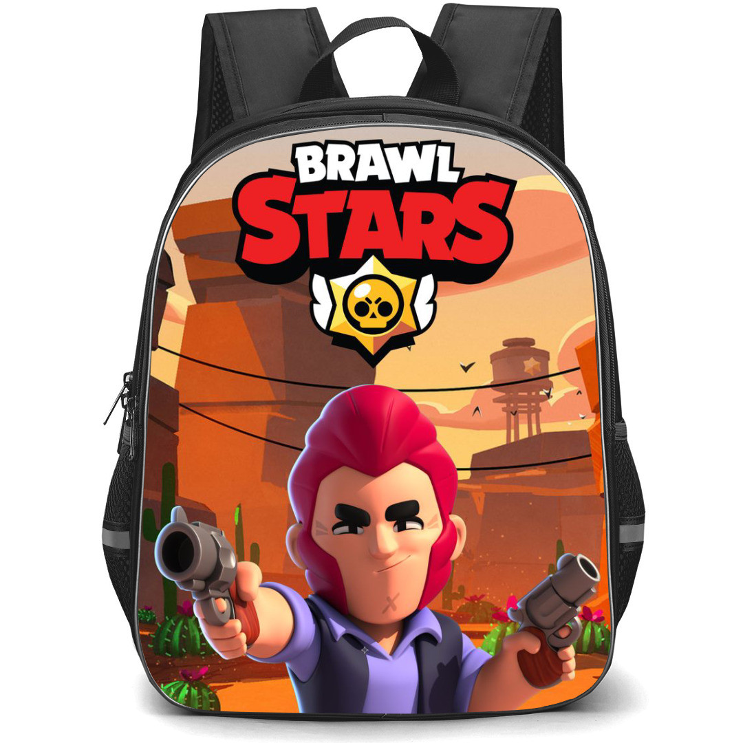Brawl Stars Colt Backpack StudentPack - Brawl Stars Colt Holding 2 Guns On Desert Background