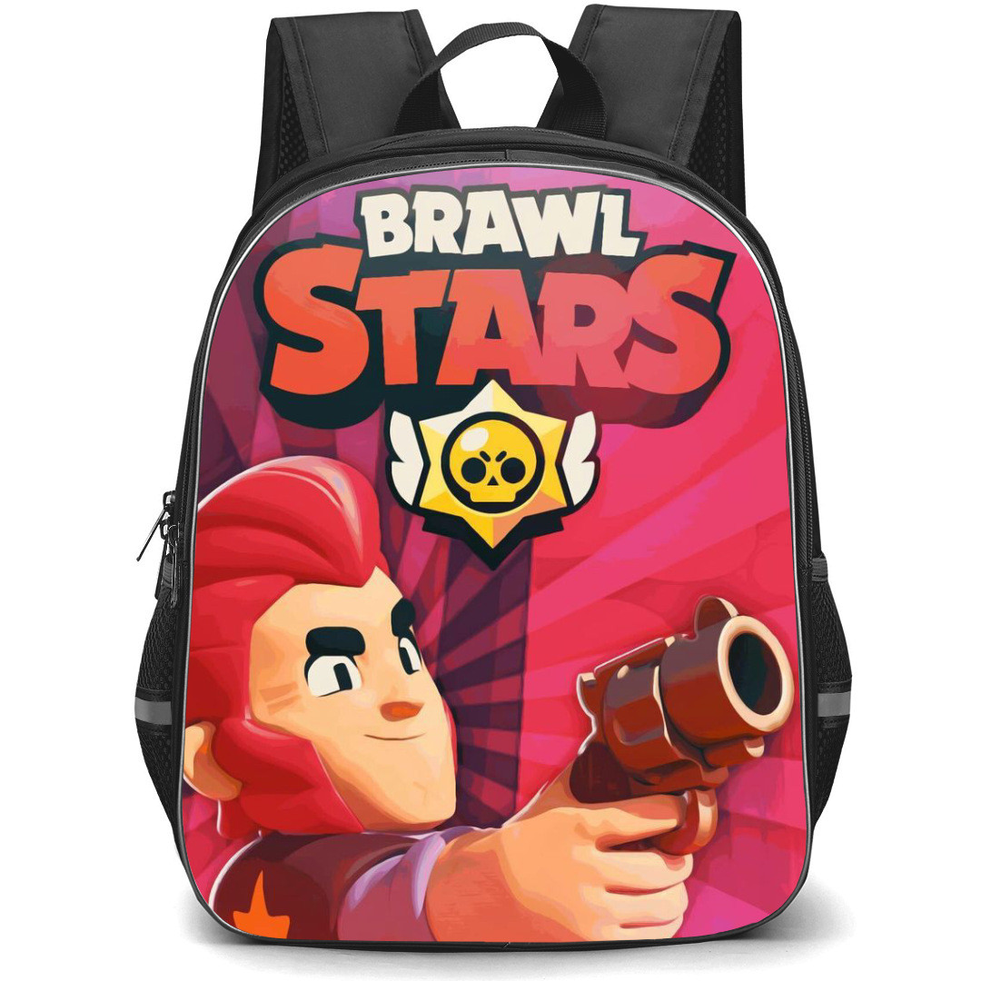 Brawl Stars Colt Backpack StudentPack - Brawl Stars Colt Holding Gun On Red Background