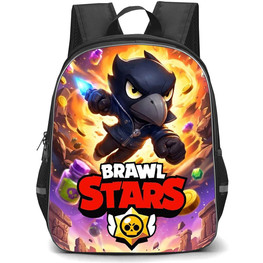 Brawl Stars Crow Backpack School Bag StudentPack - Crow Galaxy Assault Poster