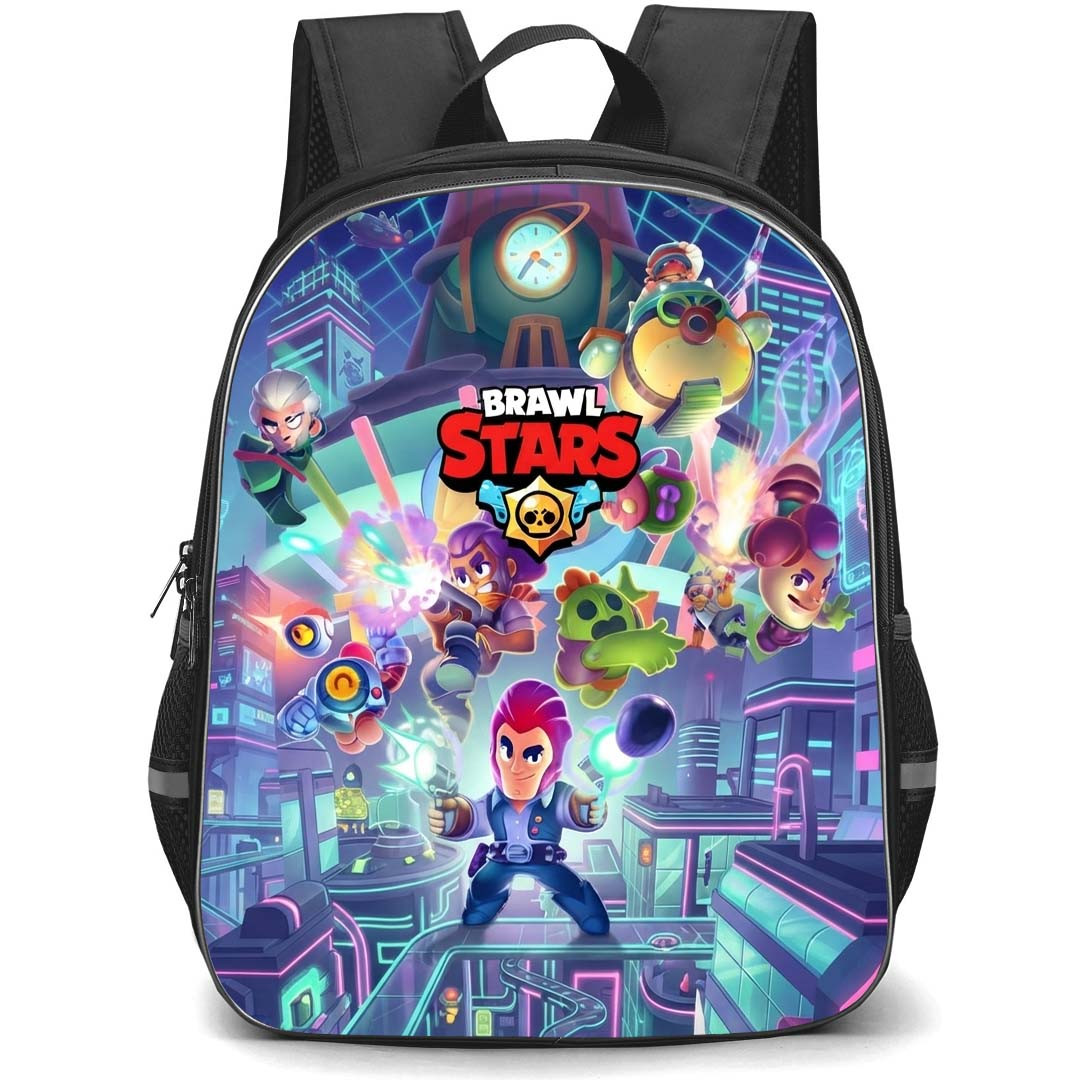 Brawl Stars Backpack School Bag StudentPack - Brawl Stars Cyber Heroes Squad Poster