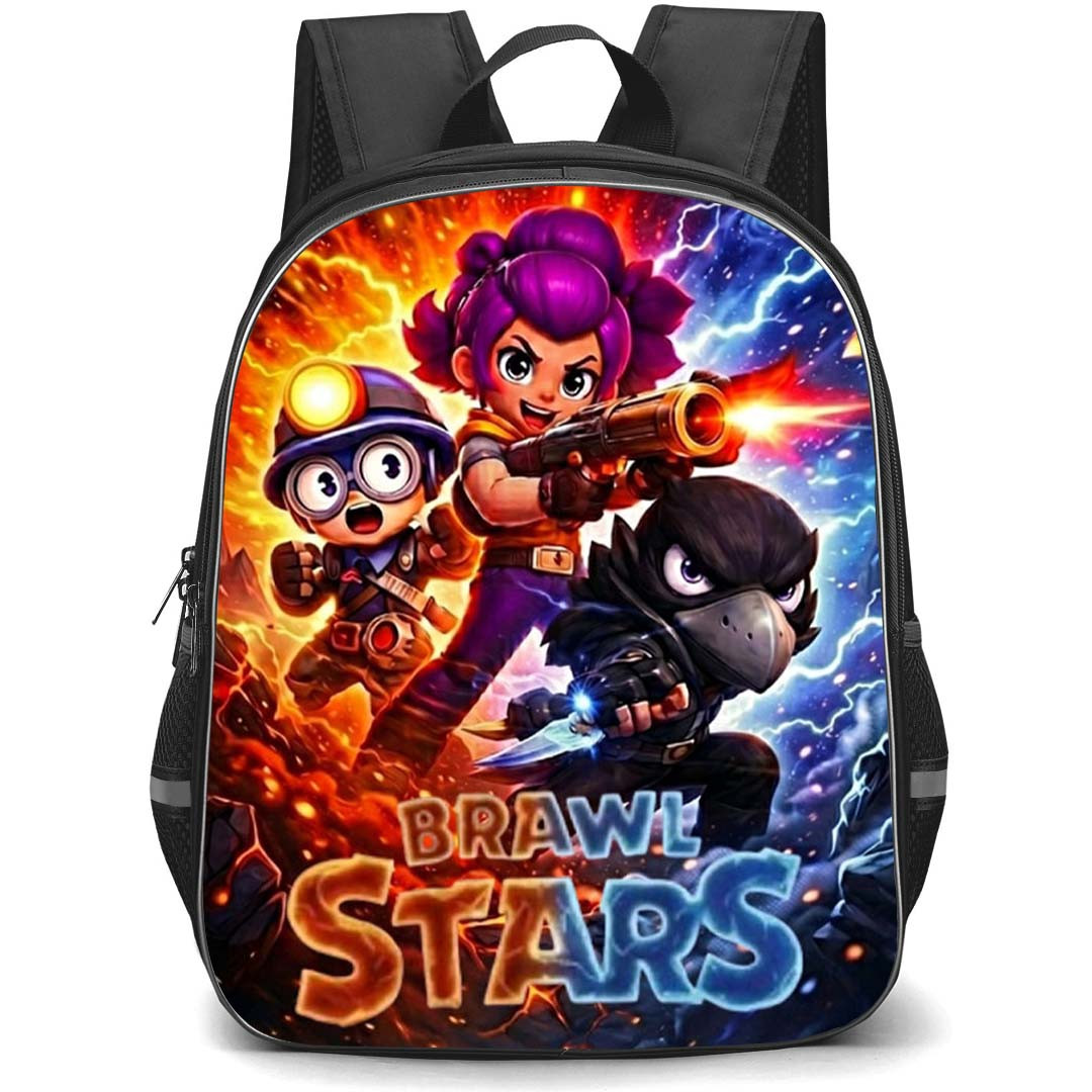 Brawl Stars Backpack School Bag StudentPack - Brawl Stars Fire and Ice Showdown Poster