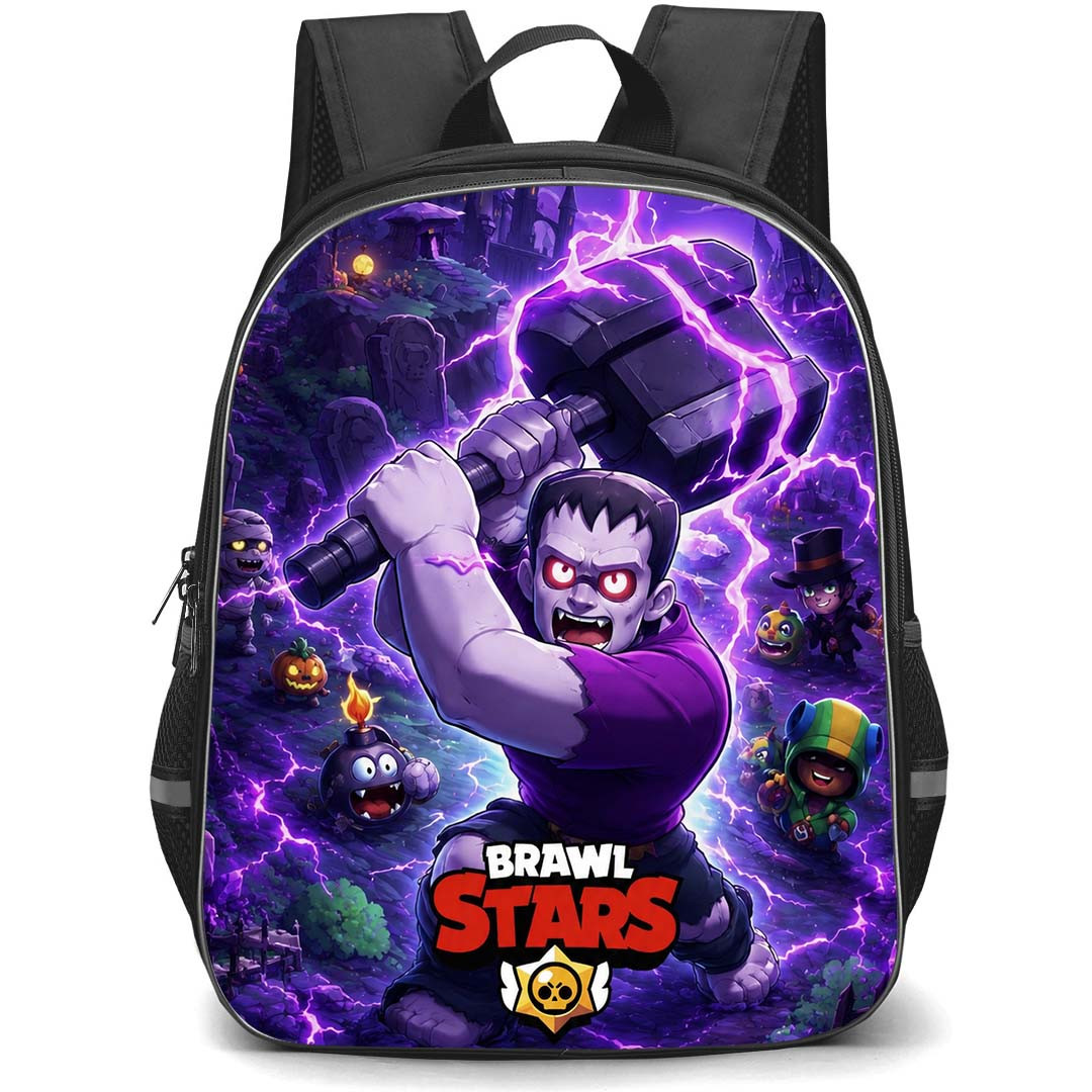 Brawl Stars Frank Backpack School Bag StudentPack - Frank Thunder Hammer Poster