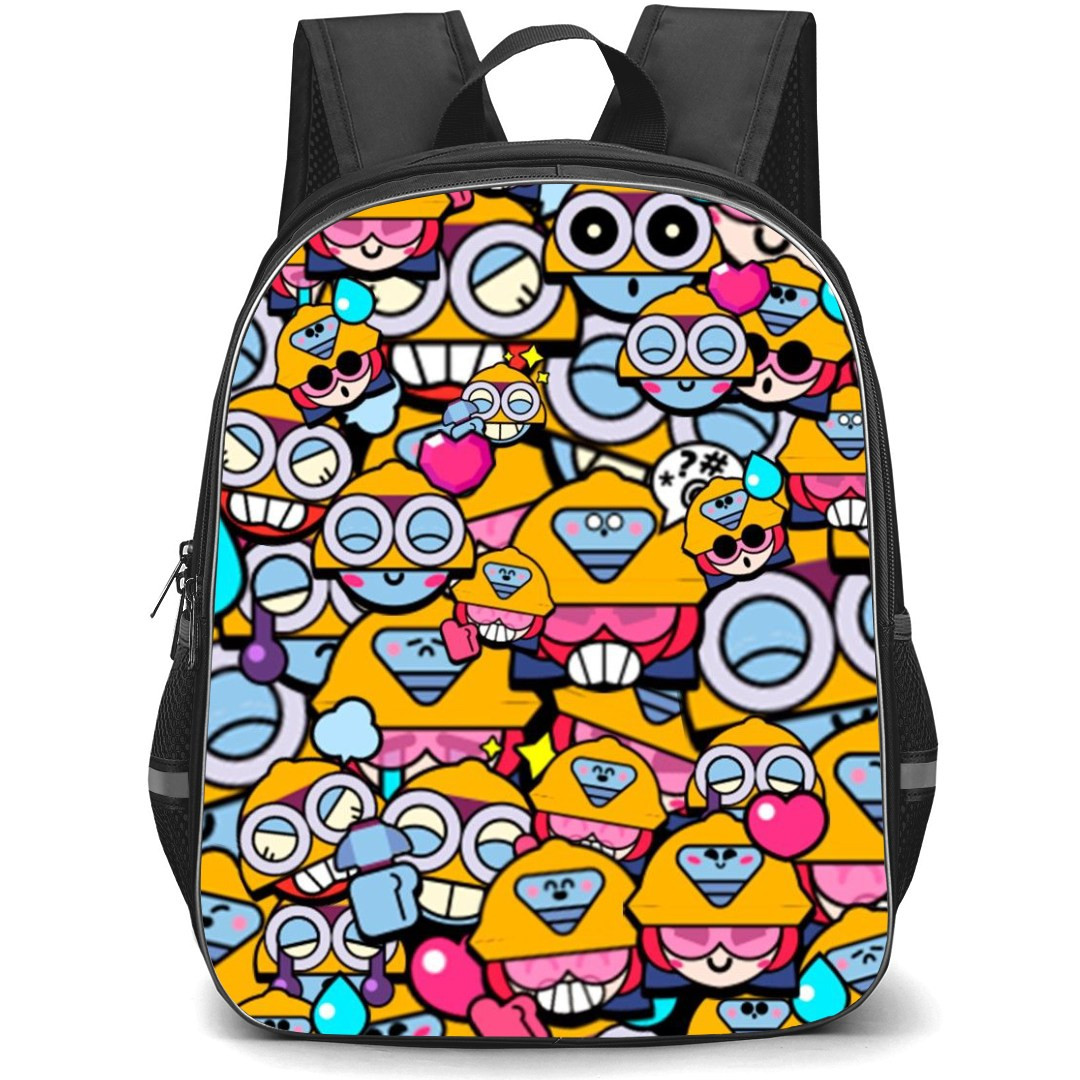 Brawl Stars Jacky Backpack StudentPack - Brawl Stars Jacky Illustration Art Collage Poster