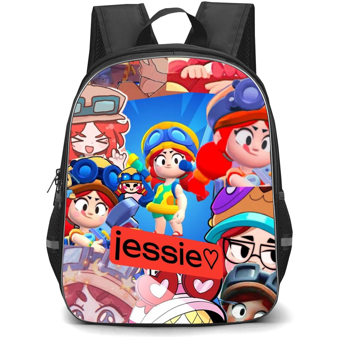 Brawl Stars Jessie Backpack StudentPack - Brawl Stars Jessie Animation Characters Collage
