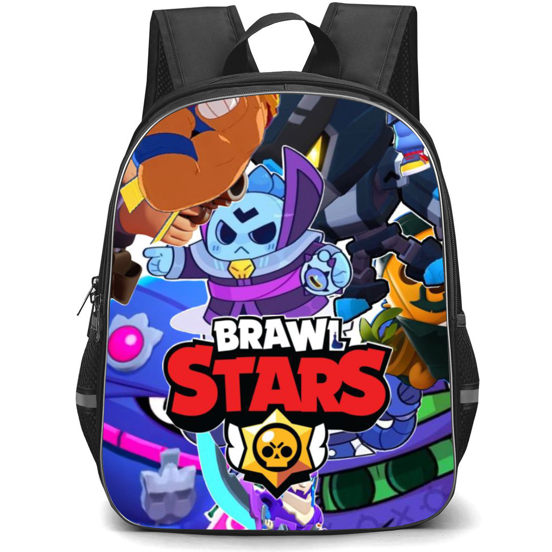 Brawl Stars Backpack StudentPack - Brawl Stars Logo On Collage Background