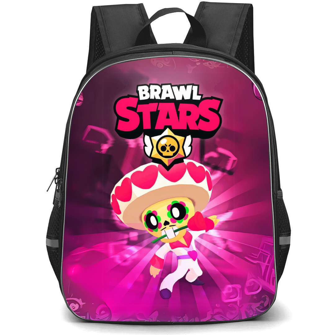 Brawl Stars Poco Backpack StudentPack - Brawl Stars Poco Dancing On Pink Neon Background