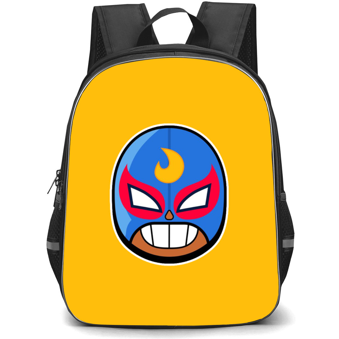 Brawl Stars El Primo Backpack StudentPack - Brawl Stars El Primo Avatar Sticker On Pattern Art Background