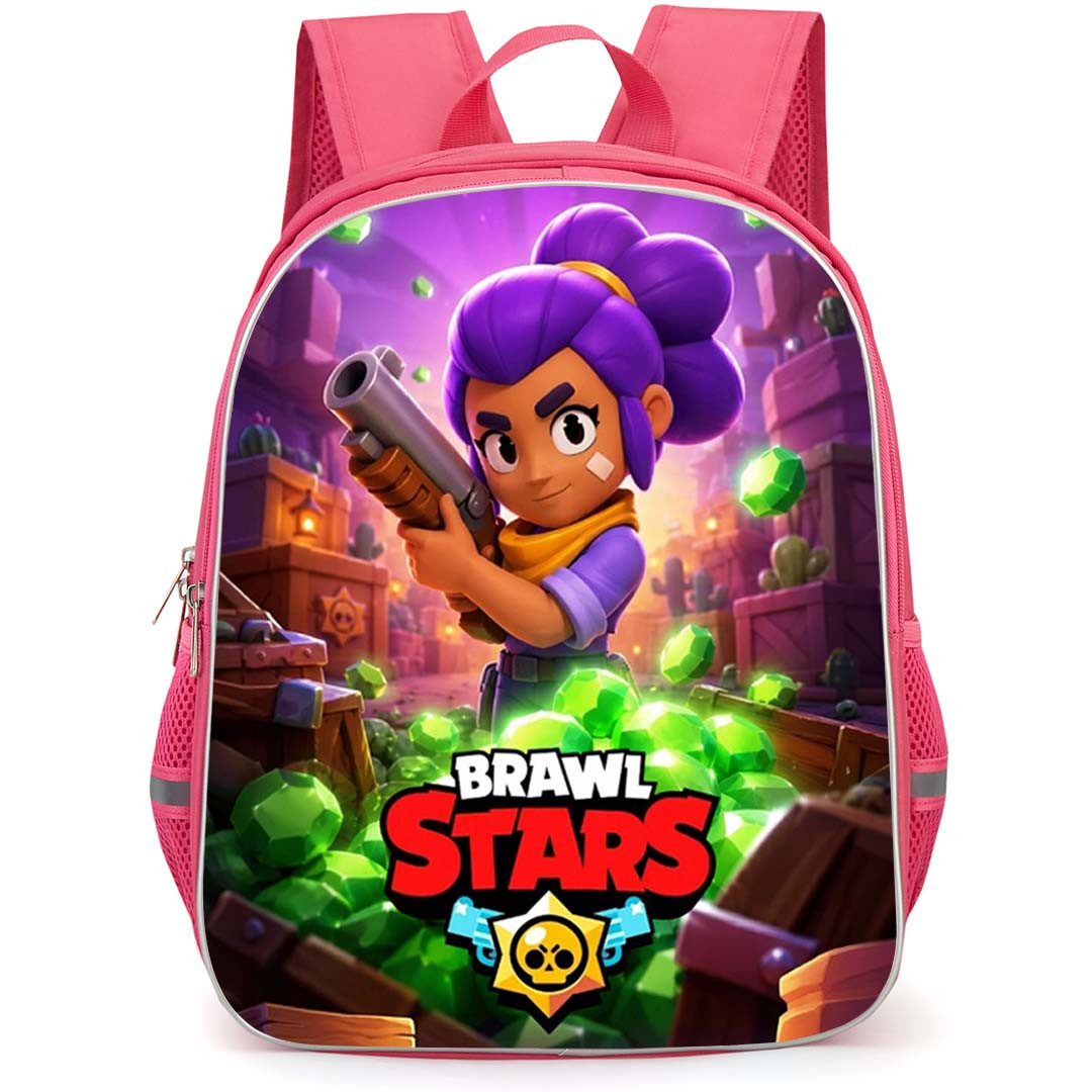Brawl Stars Shelly Backpack School Bag StudentPack - Shelly Emerald Mine Poster