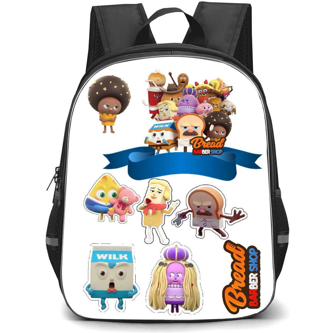 Bread Barbershop Backpack School Bag StudentPack - Characters Sticker Collage Series Poster White Background