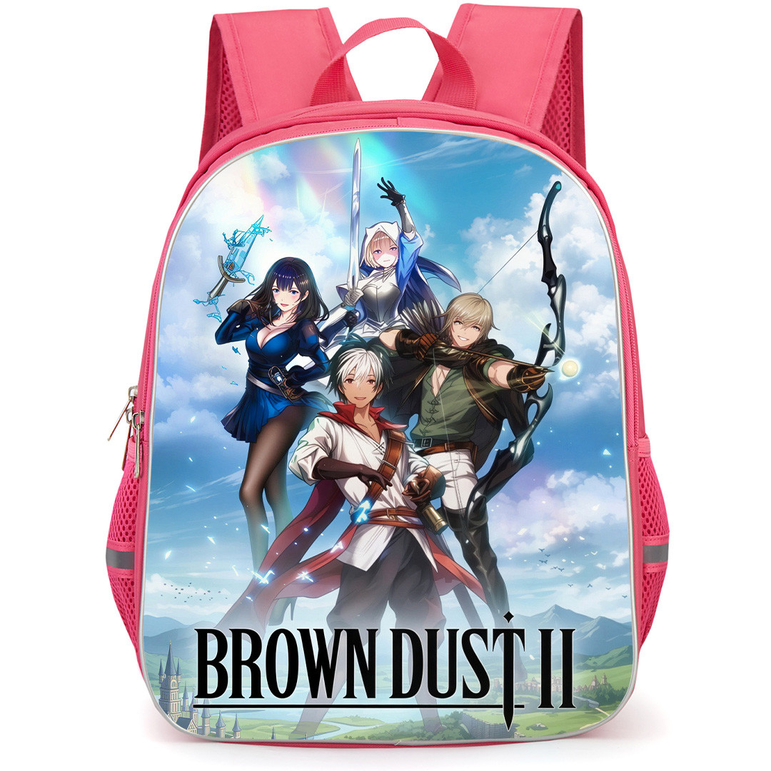 Brown Dust 2 Backpack School Bag StudentPack - Characters Holding Weapons Pose Wallpaper