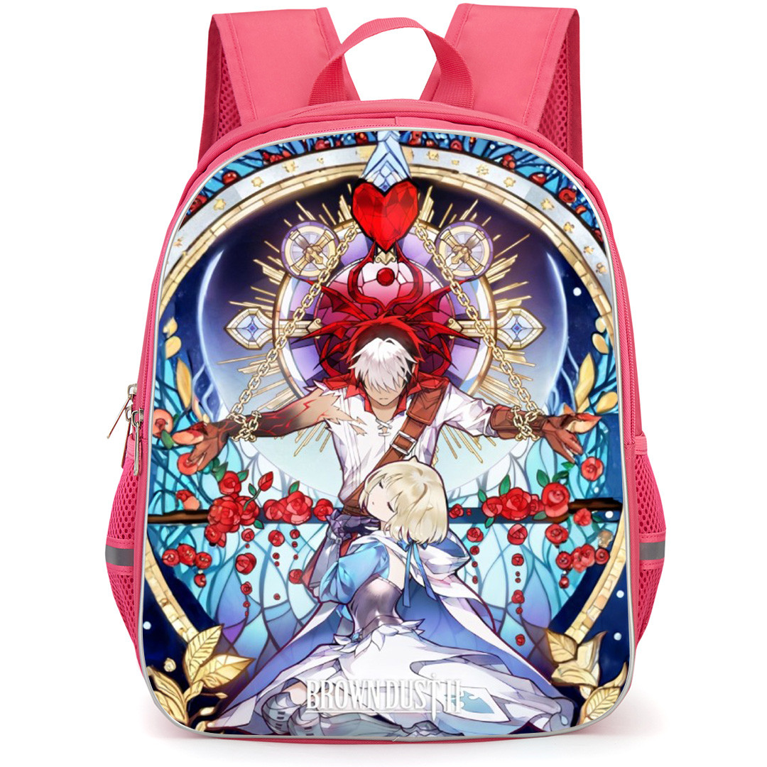 Brown Dust 2 Backpack School Bag StudentPack - Lathel And Justia In Chains Anime Wallpaper