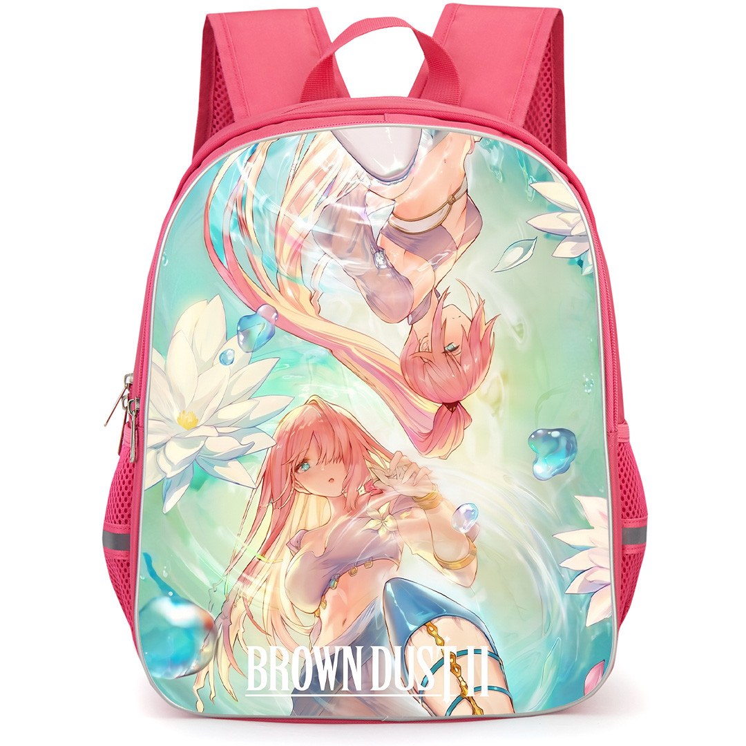 Brown Dust 2 Backpack School Bag StudentPack - Rubia And Sylvia Upside Down Poster