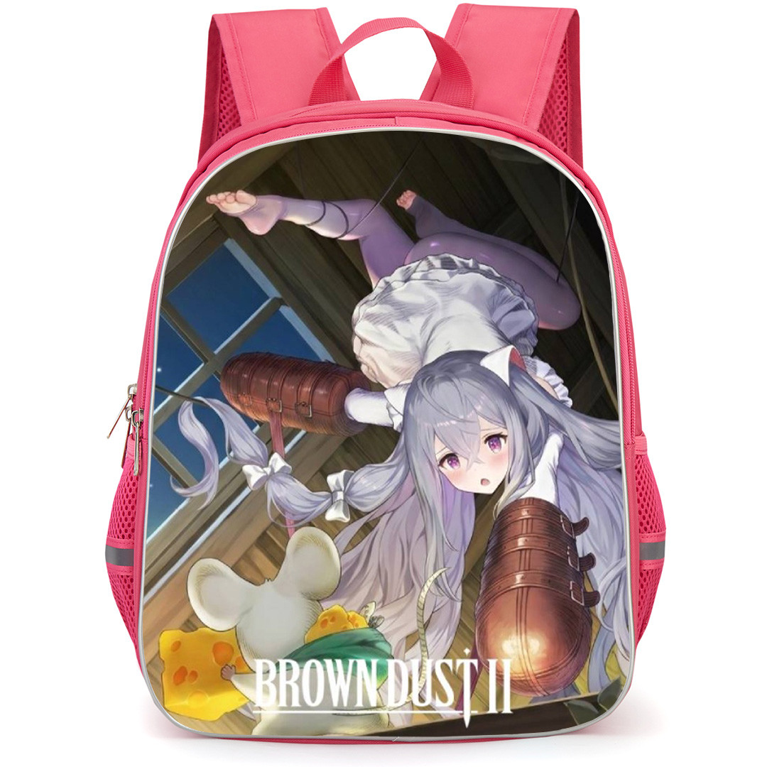 Brown Dust 2 Rou Backpack School Bag StudentPack - Rou Attacking A Mouse Poster