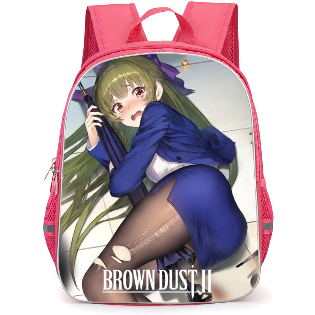 Brown Dust 2 Seir Backpack School Bag StudentPack - Seir Holding Weapon Frighten Pose
