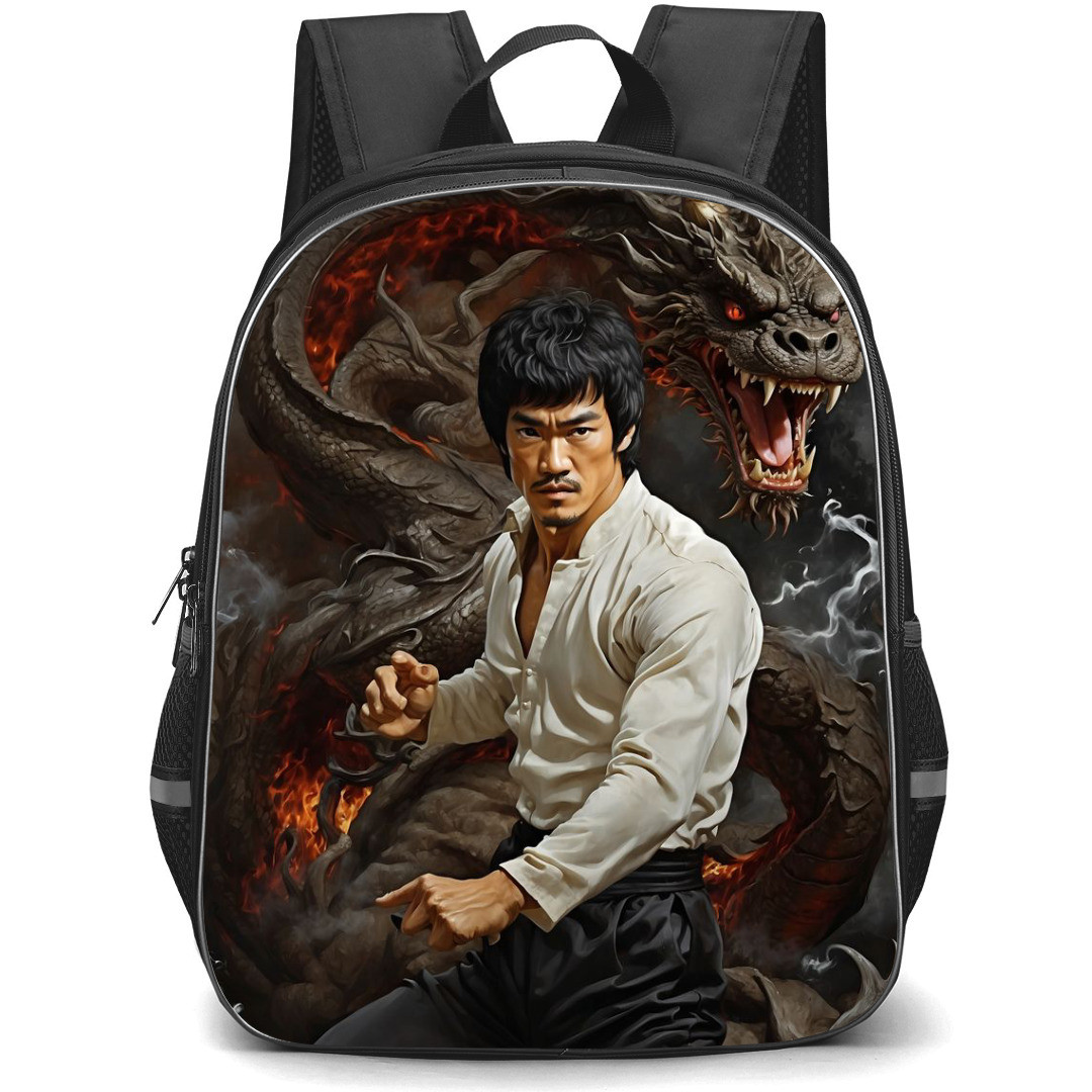 Bruce Lee Backpack StudentPack - Bruce Lee Fierce Dragon Portrait
