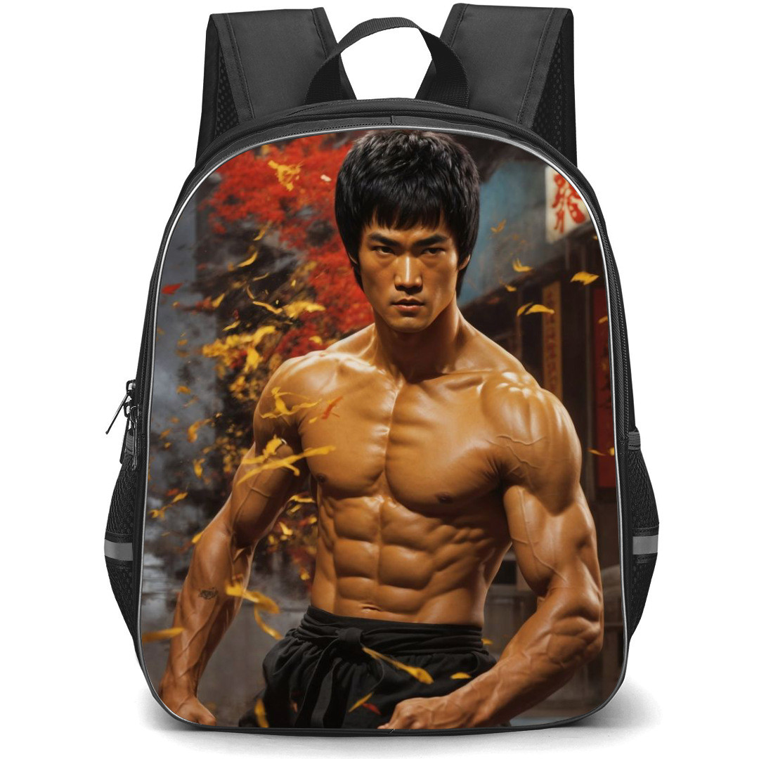 Bruce Lee Backpack StudentPack - Bruce Lee Fierce Portrait 3d