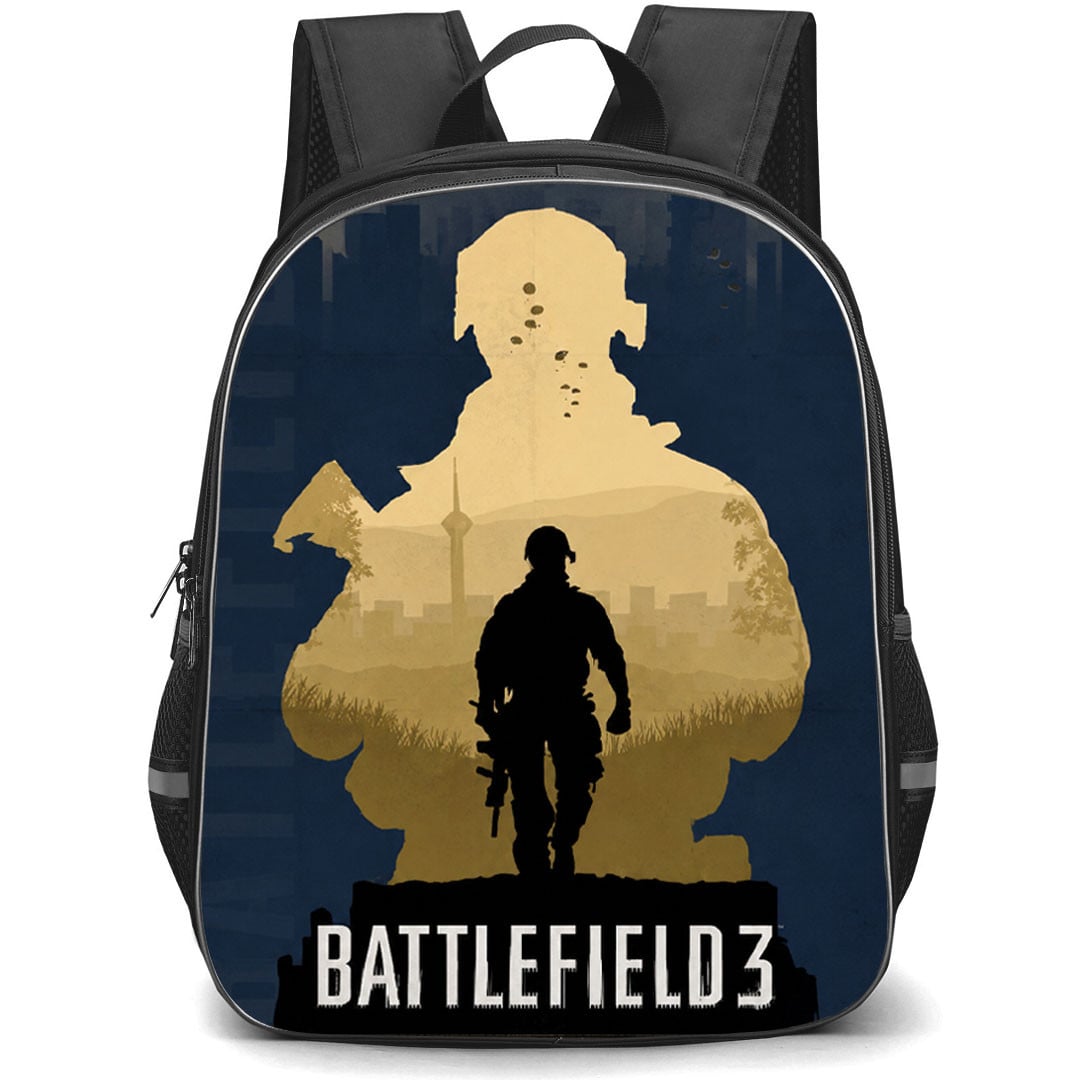 Battlefield Backpack School Bag StudentPack - Battlefield 3 Silhouette Game Cover Art