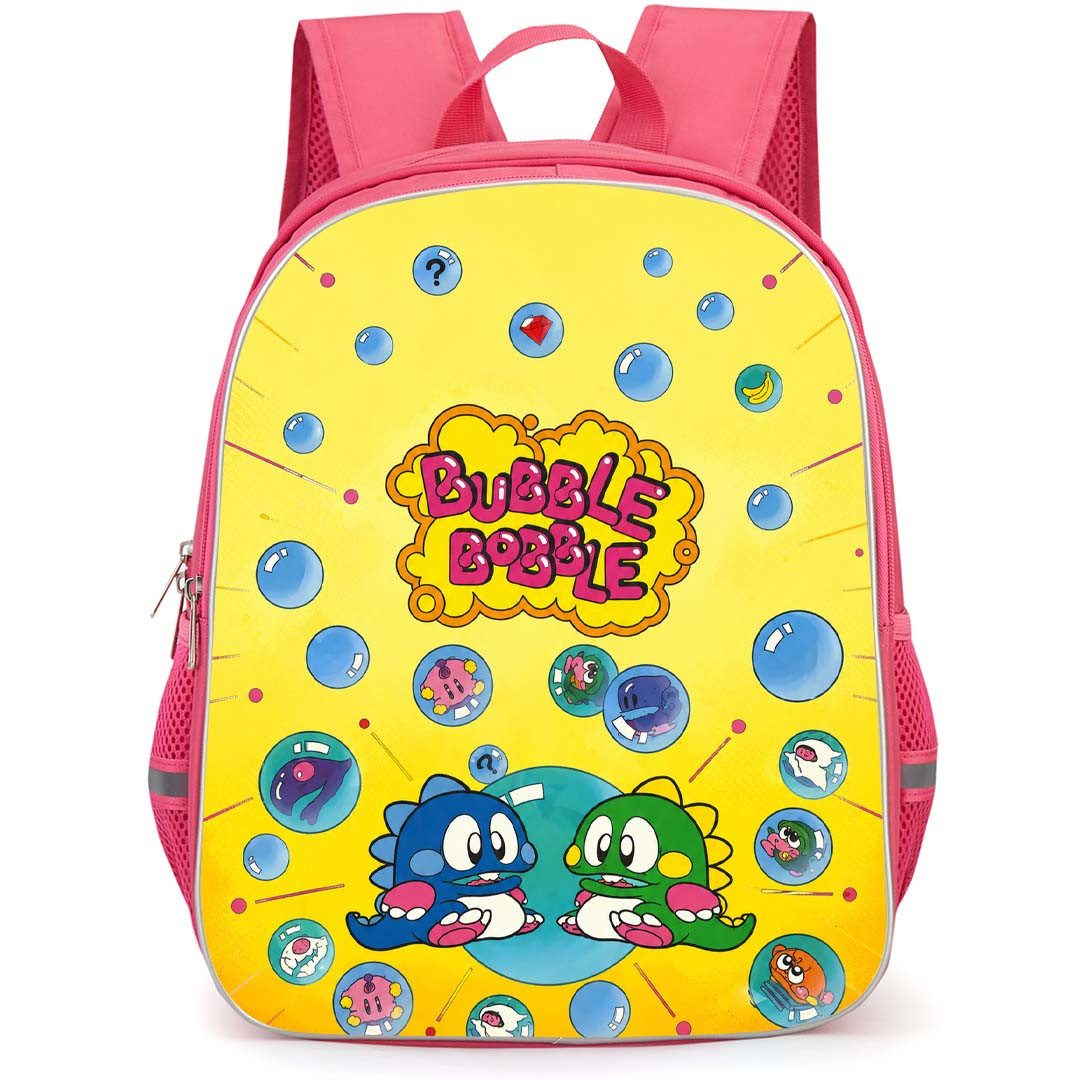 Bubble Bobble Backpack School Bag StudentPack - Bubble Bobble Retro Game Cover Art