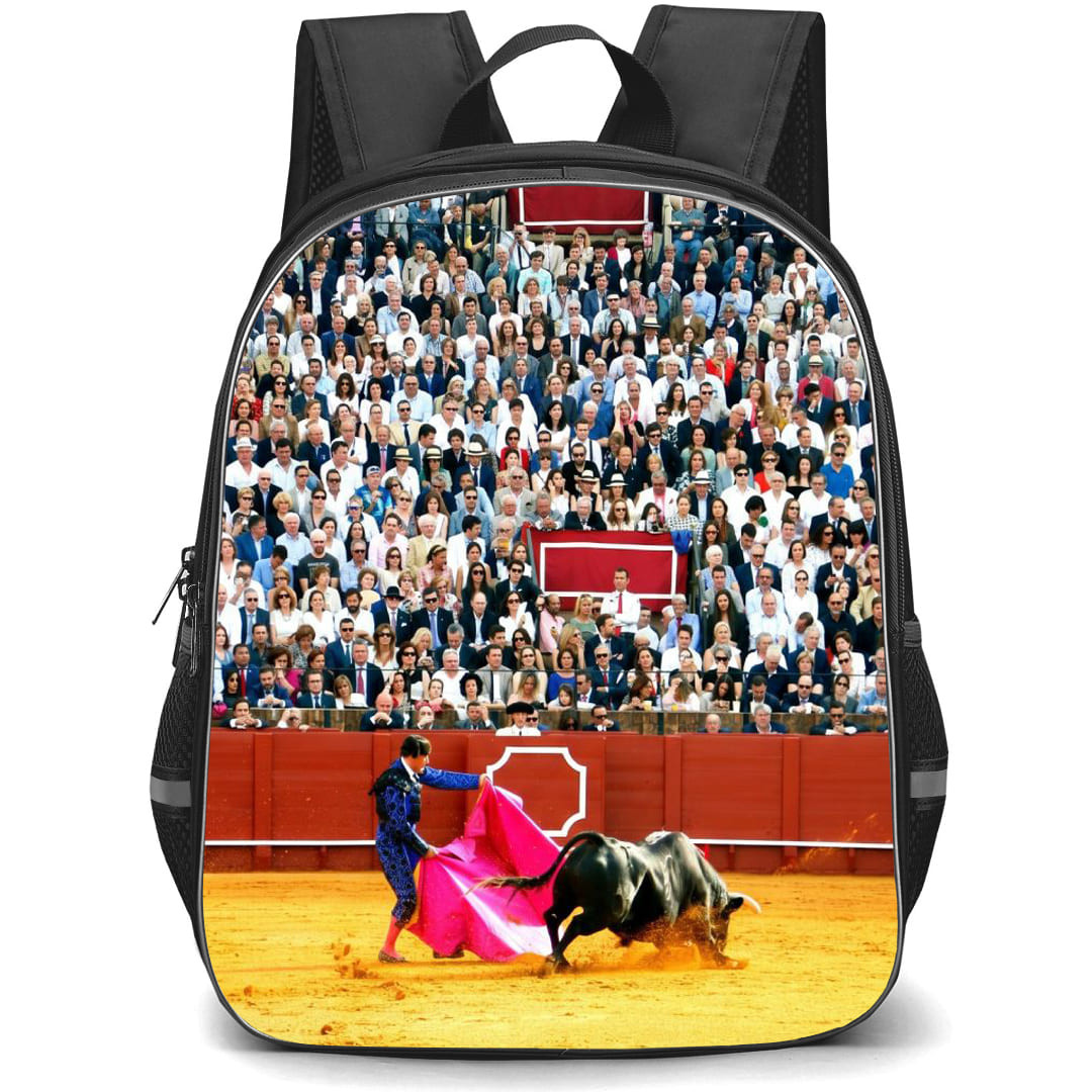Bullfighters Backpack School Bag StudentPack - Bullfighters Arena Audience Poster