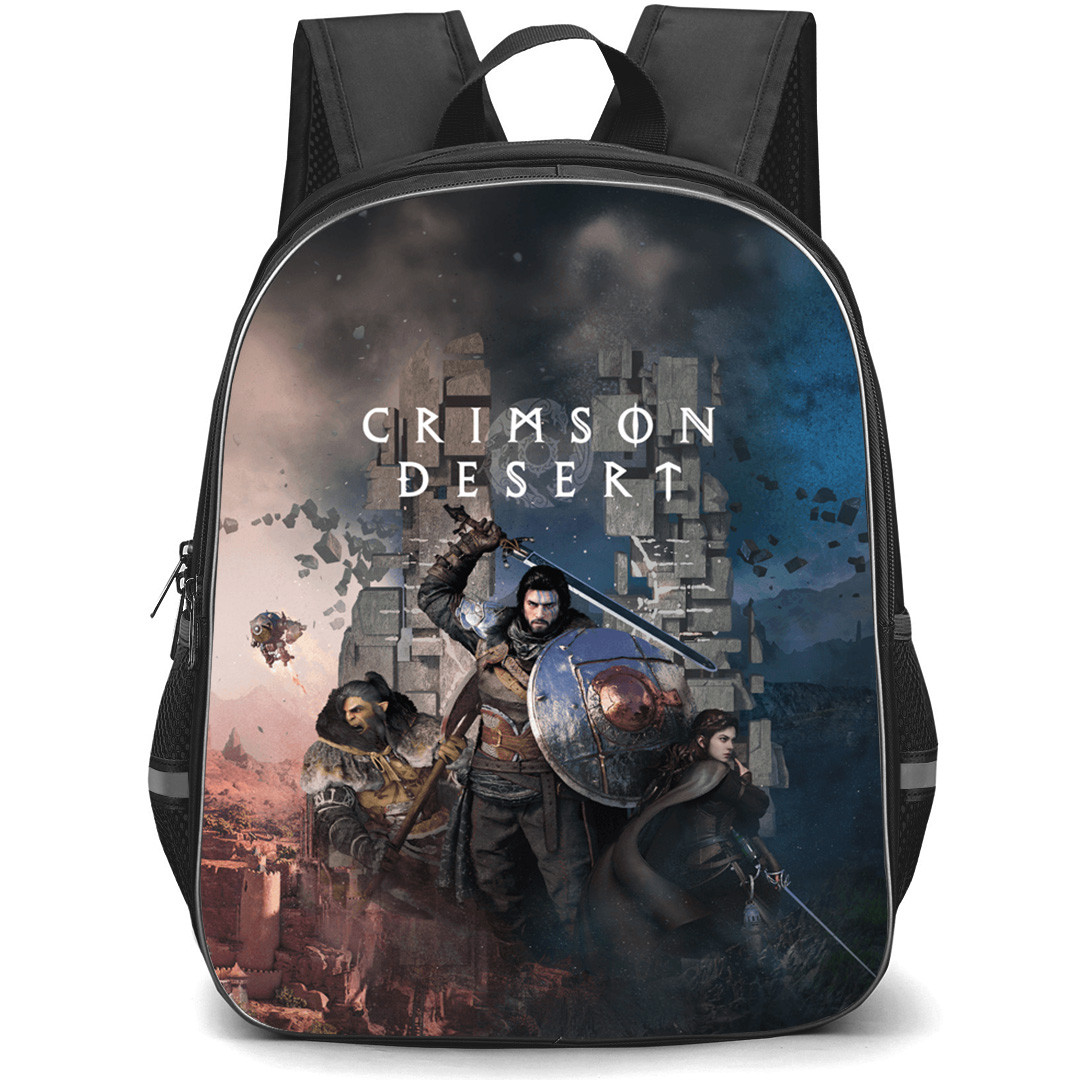 Crimson Desert Backpack School Bag StudentPack - Crimson Desert Characters Combat Ready Game Cover Art