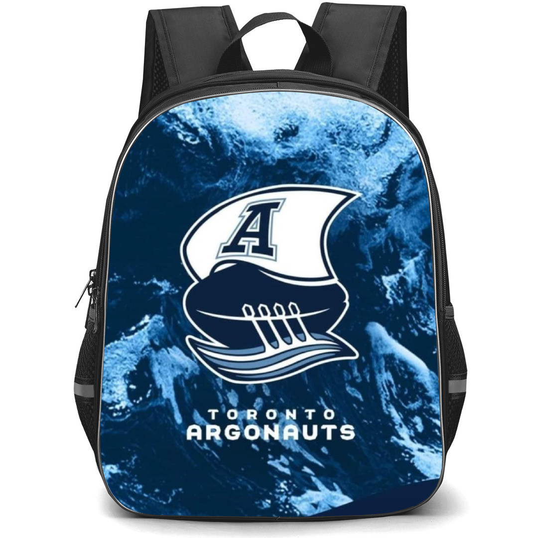 Toronto Argonaut Football Club Backpack School Bag StudentPack - Logo In Blue Abstract Background