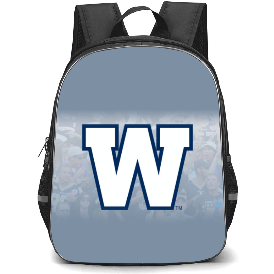 Winnipeg Blue Bombers Backpack School Bag StudentPack - Logo Crowd Background
