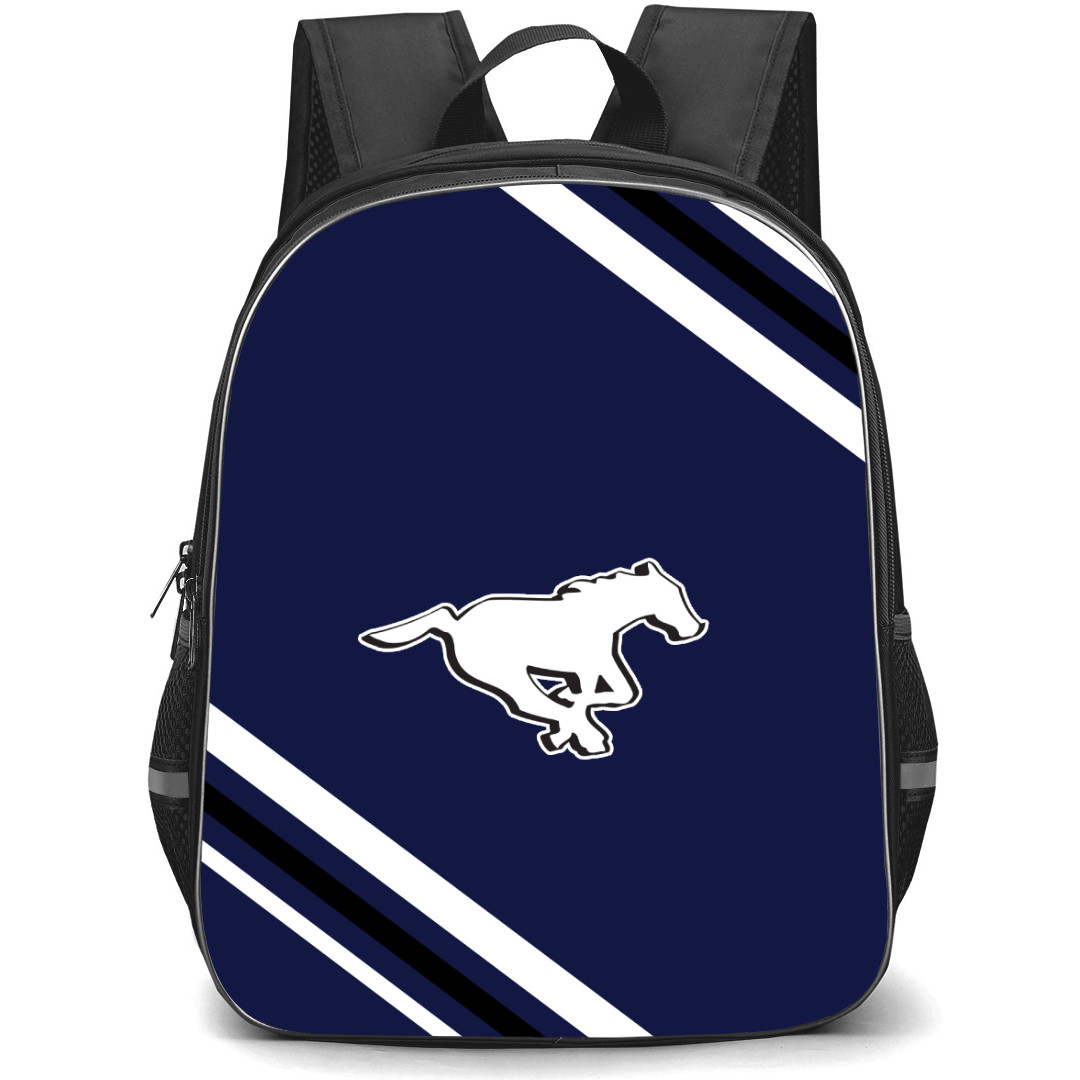 Calgary Stampeders Backpack School Bag StudentPack - Large Logo Stripe