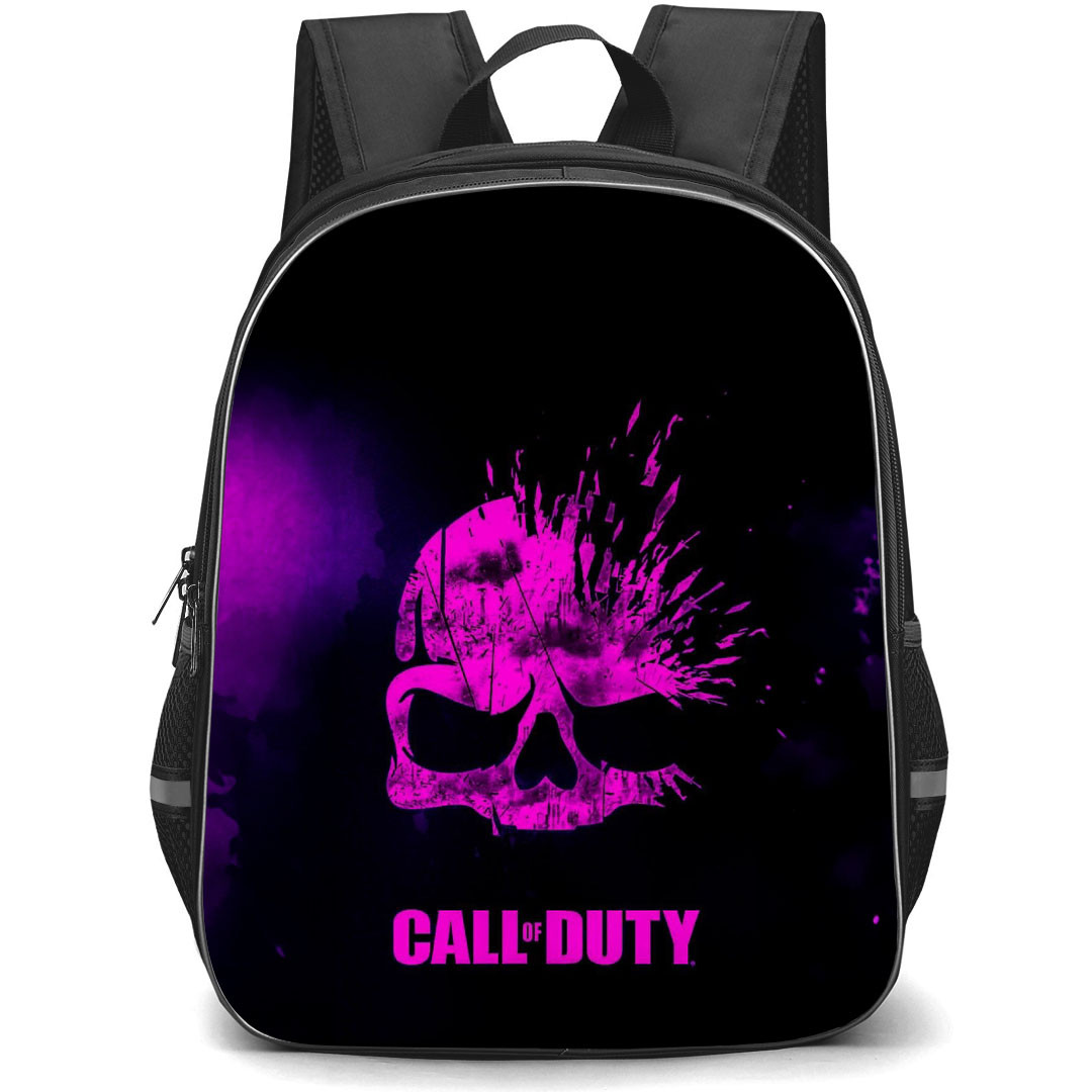 Call Of Duty Ghost Backpack StudentPack - Ghost Pink Logo On Black Background