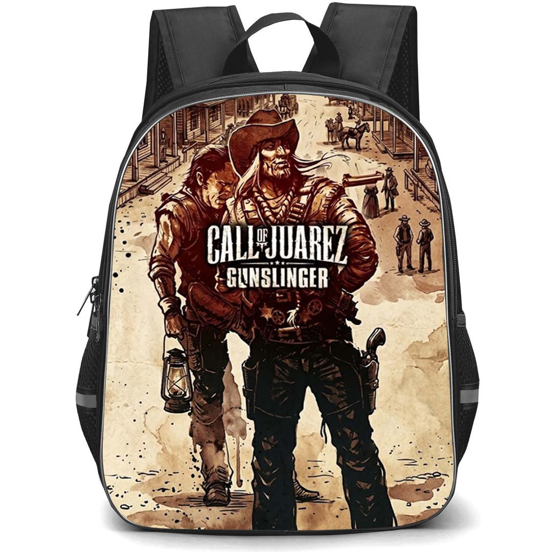 Call Of Juarez Backpack School Bag StudentPack - Call Of Juarez Gunslinger Fierce Portrait Game Poster