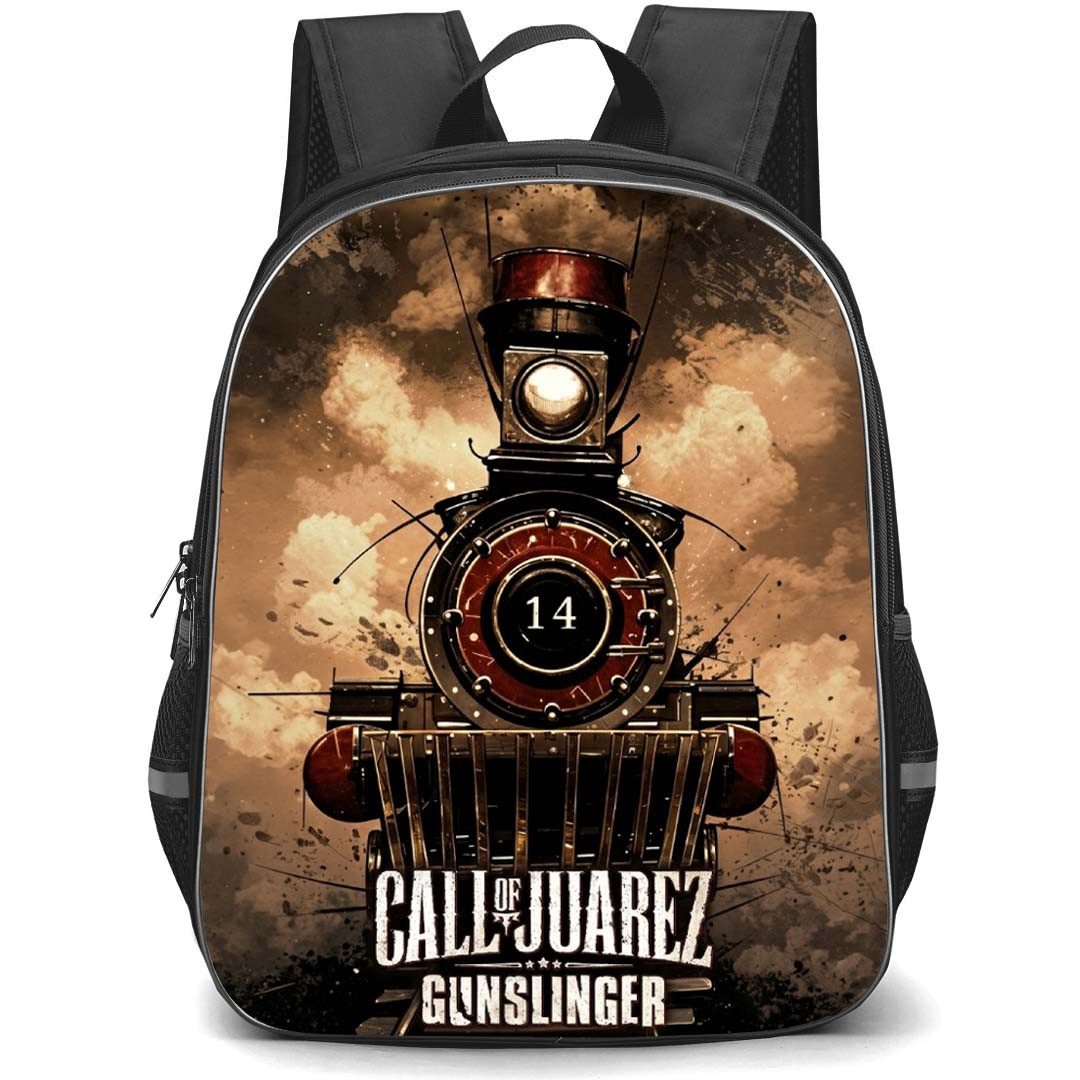 Call Of Juarez Backpack School Bag StudentPack - Call Of Juarez Train Explosion Game Poster