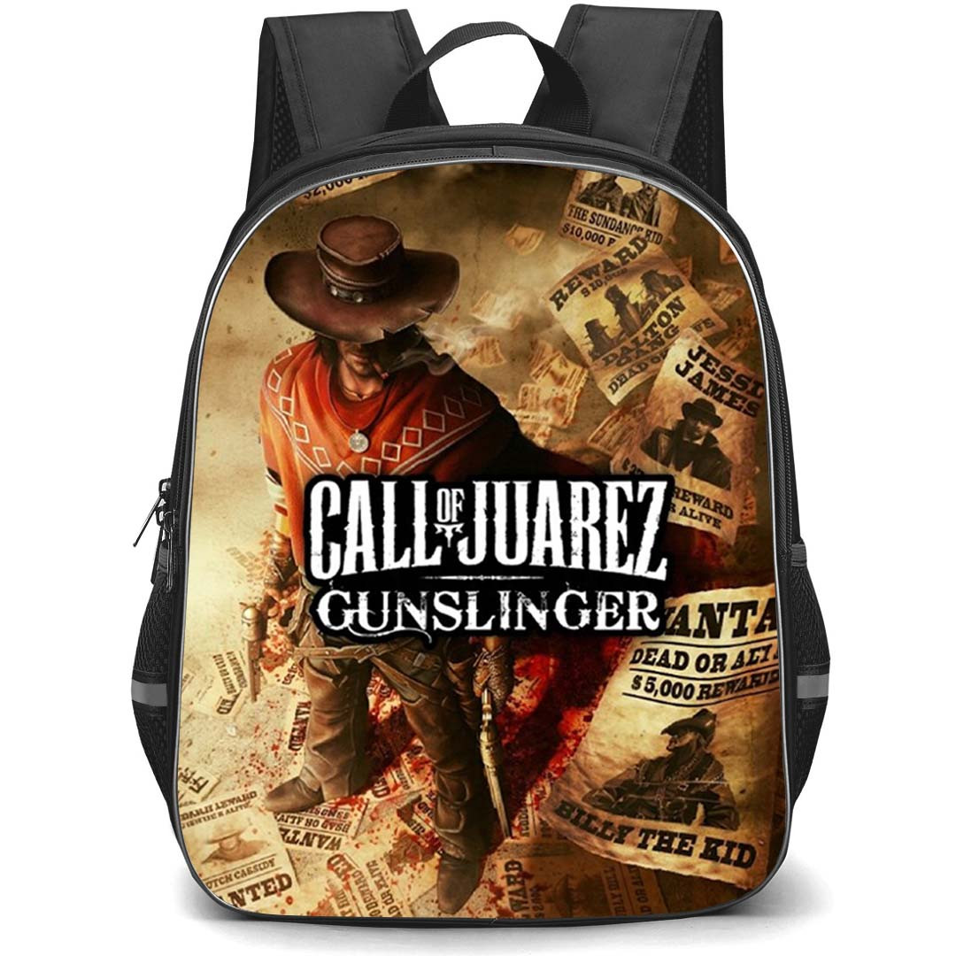 Call Of Juarez Backpack School Bag StudentPack - Call Of Juarez Wanted Flyers Game Poster