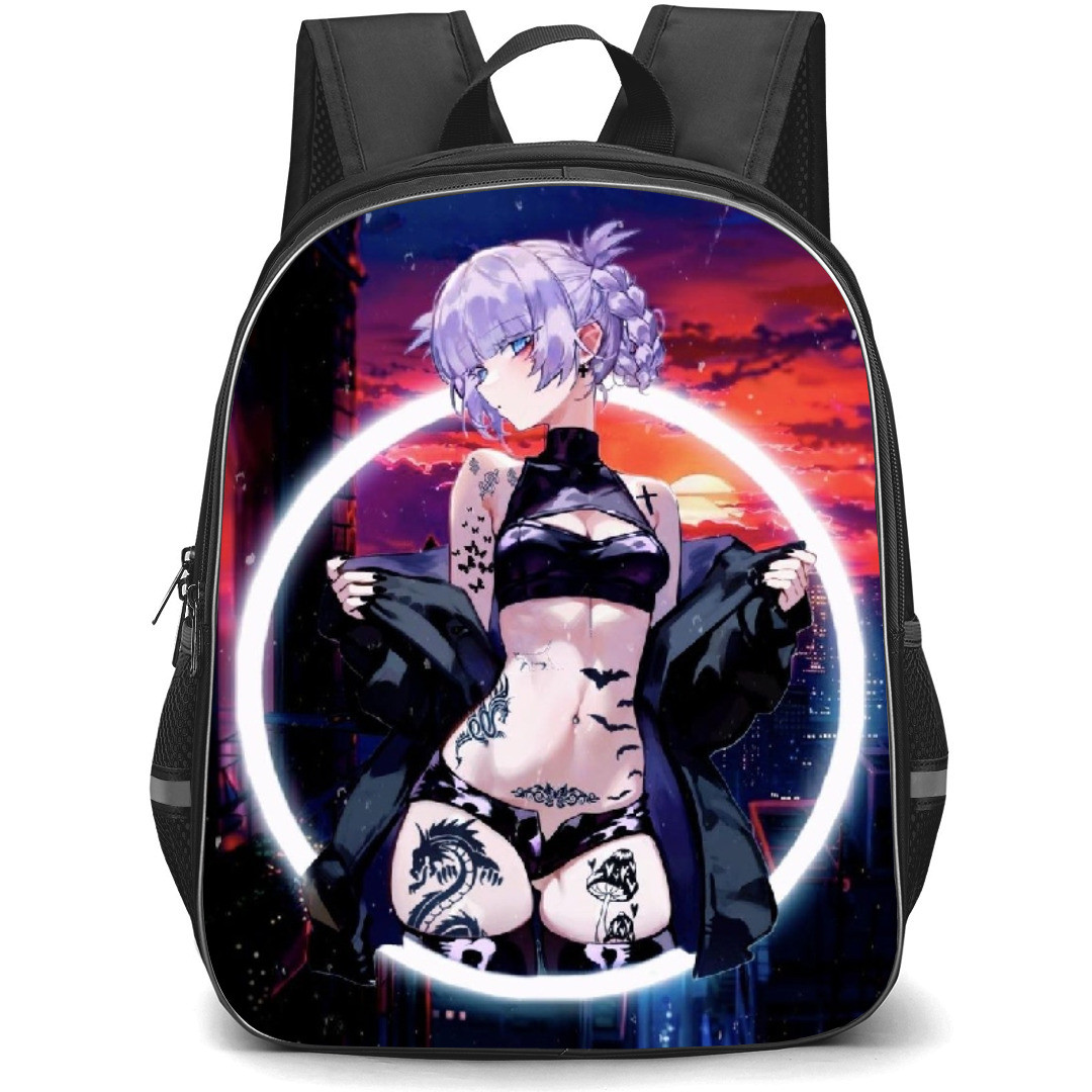 Call of The Night Nazuna Nanakusa Backpack StudentPack - Nazuna Nanakusa Ring Light City Background