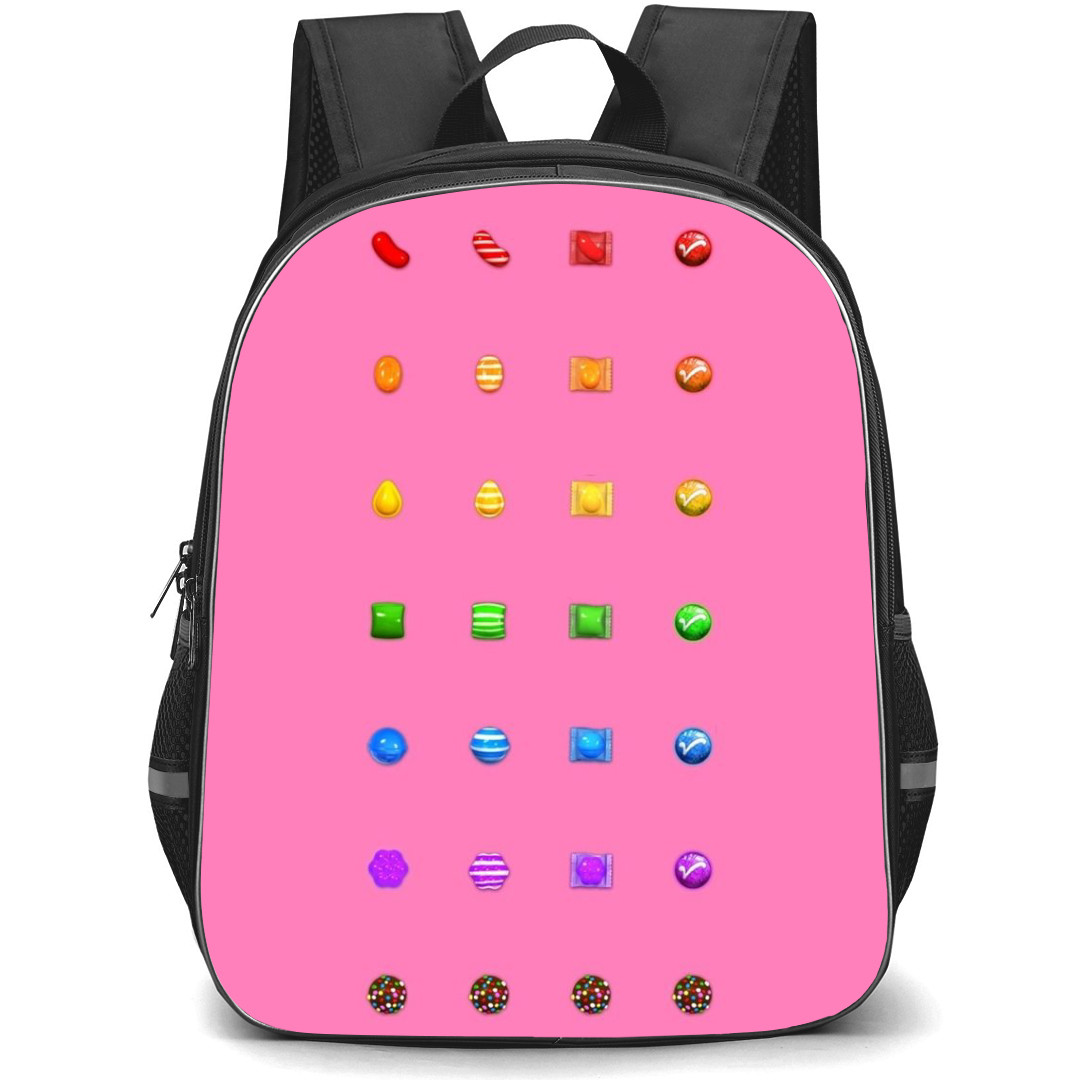 Candy Crush Backpack StudentPack - Candy Crush Saga On Pink Background