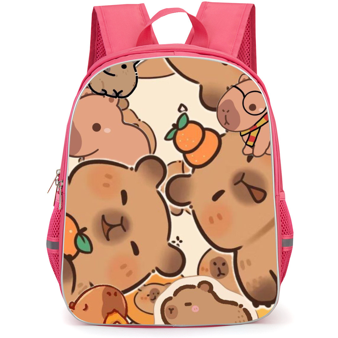 Capybara Backpack StudentPack - Capybara Characters Expression Collage