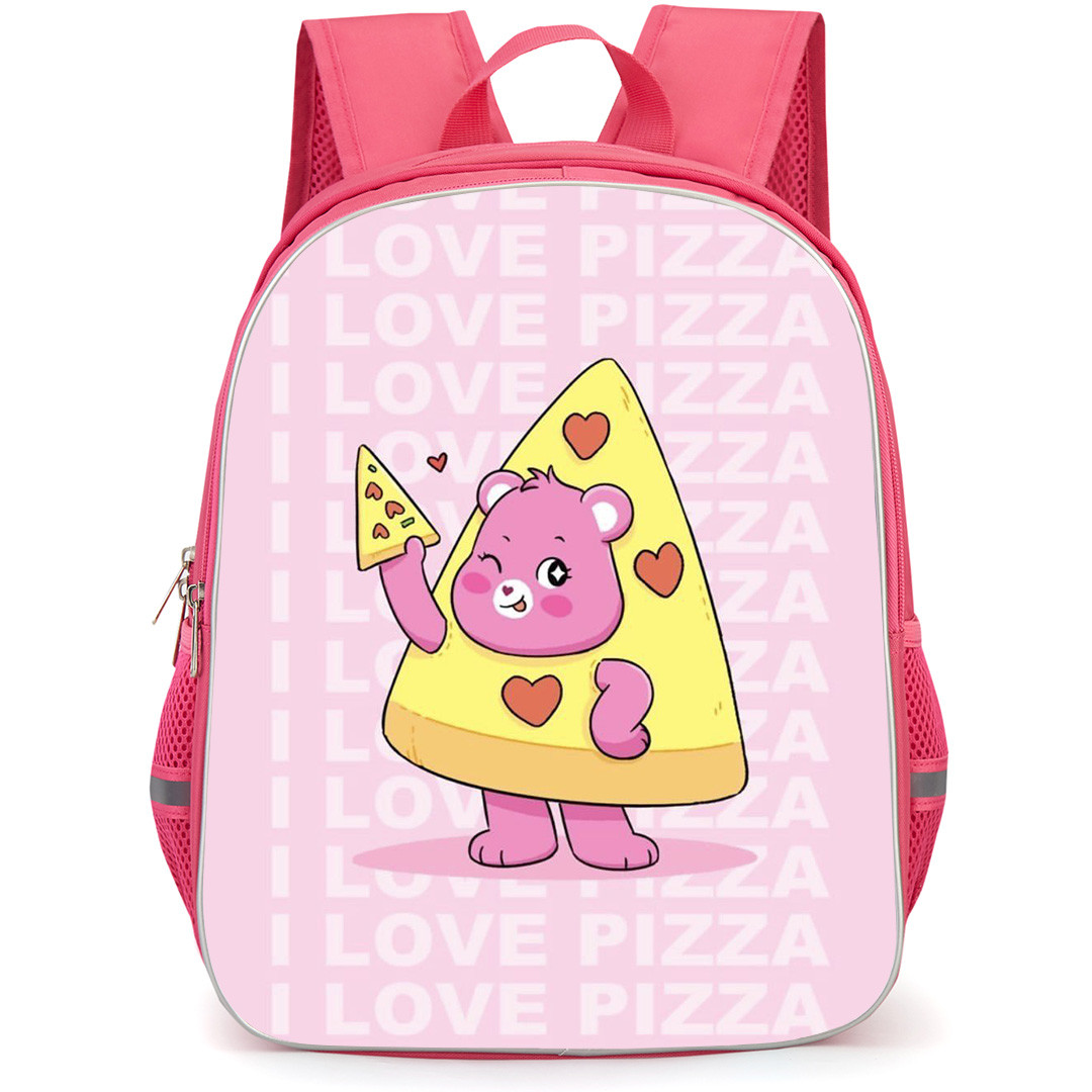 CareBears Cheer Bear Backpack StudentPack - Cheer Bear I Love Pizza