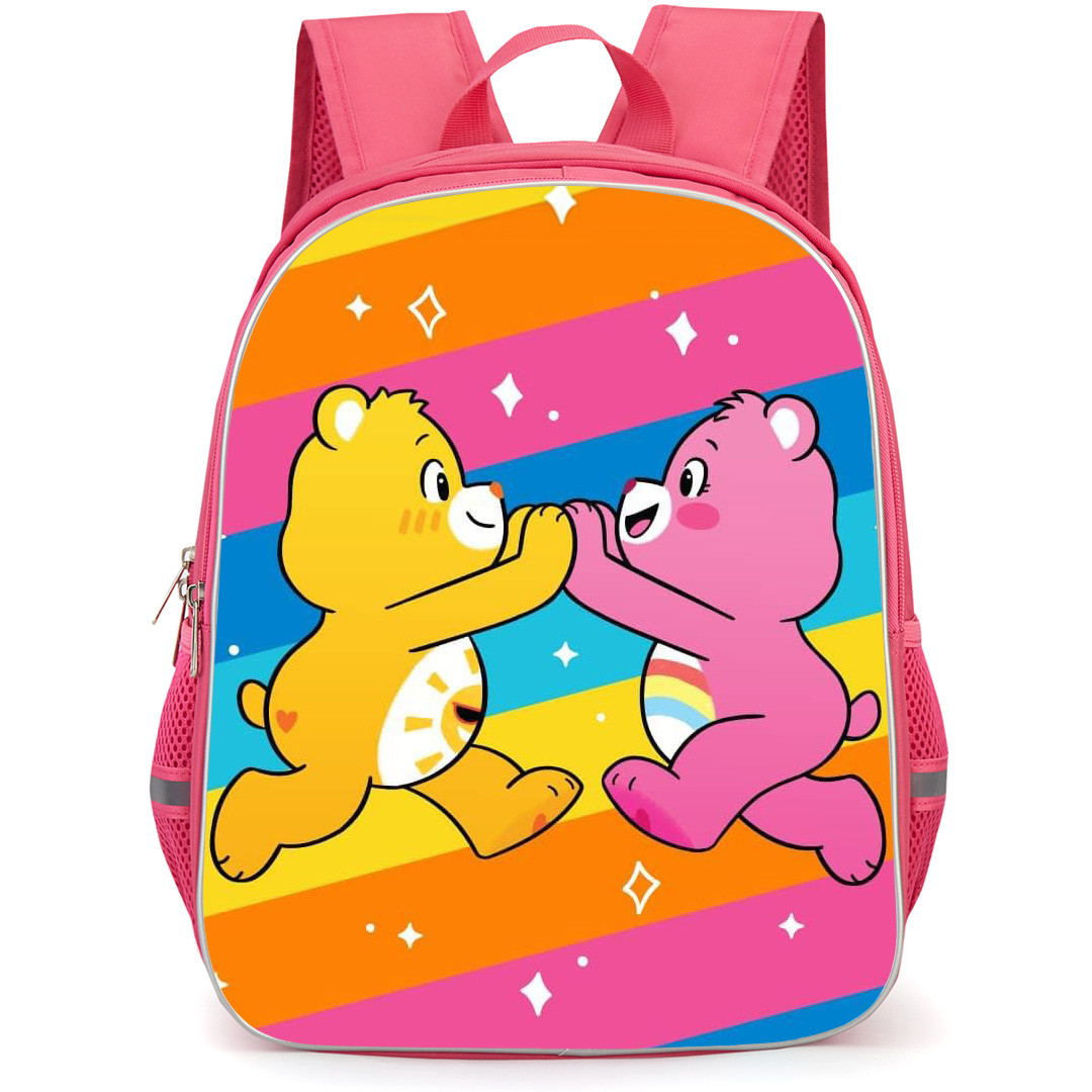 CareBears Backpack StudentPack - Cheer Bear And Funshine Bear High Five
