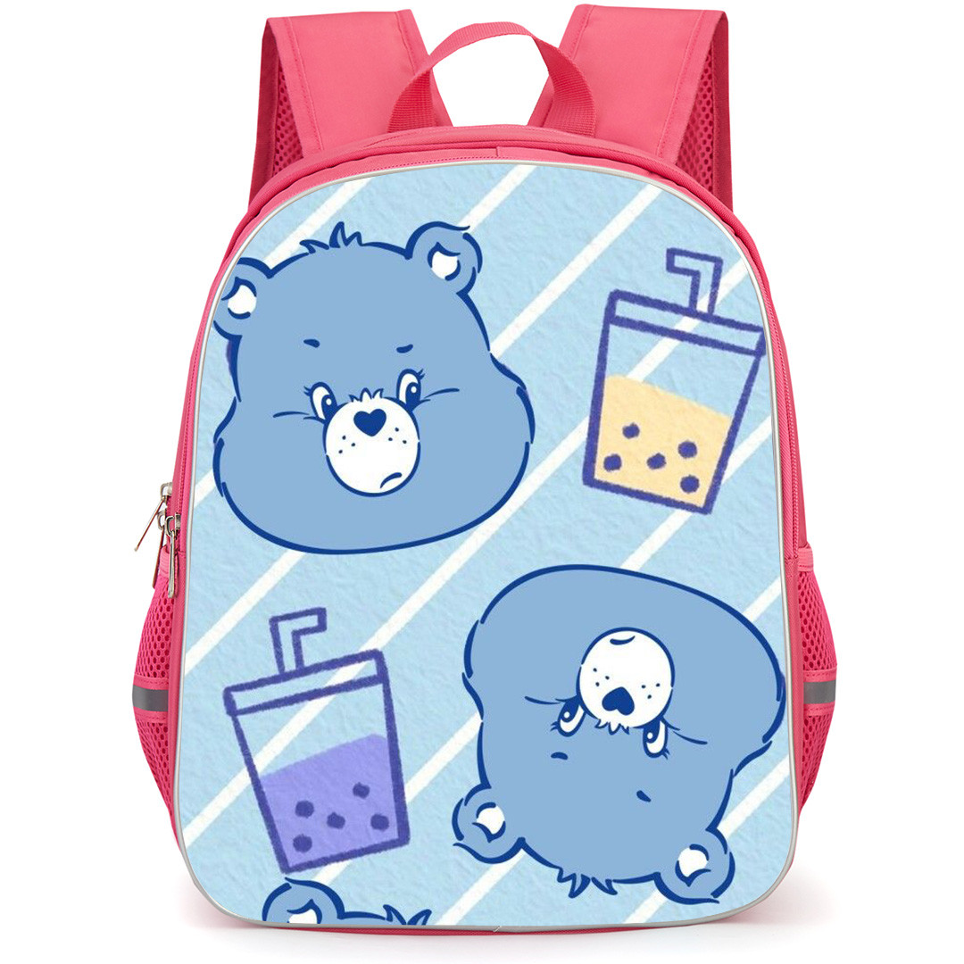 CareBears Grumpy Bear Backpack StudentPack - Grumpy Bear Boba Tea Pattern