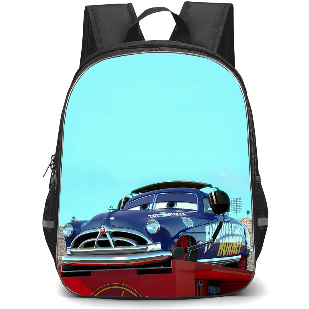 Cars Doc Hudson Backpack StudentPack - Doc Hudson The Fabulous Hudson Hornet Commentating Poster