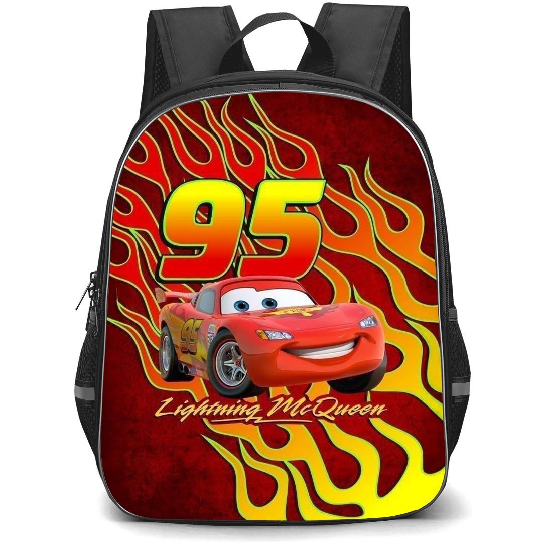 Cars Lightning McQueen Backpack StudentPack - Lightning McQueen Lightning On Vinyl Background
