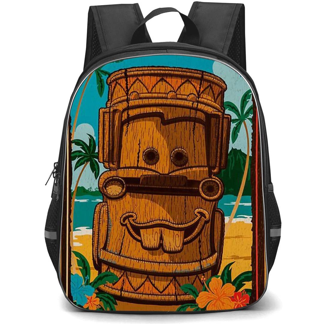 Cars Mater Backpack StudentPack - Mater As A Vintage Aloha Tiki Hula Hawaiian Poster