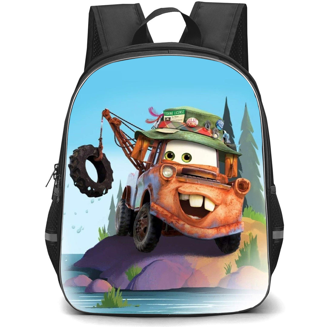 Cars Mater Backpack StudentPack - Mater Finishing Time Poster