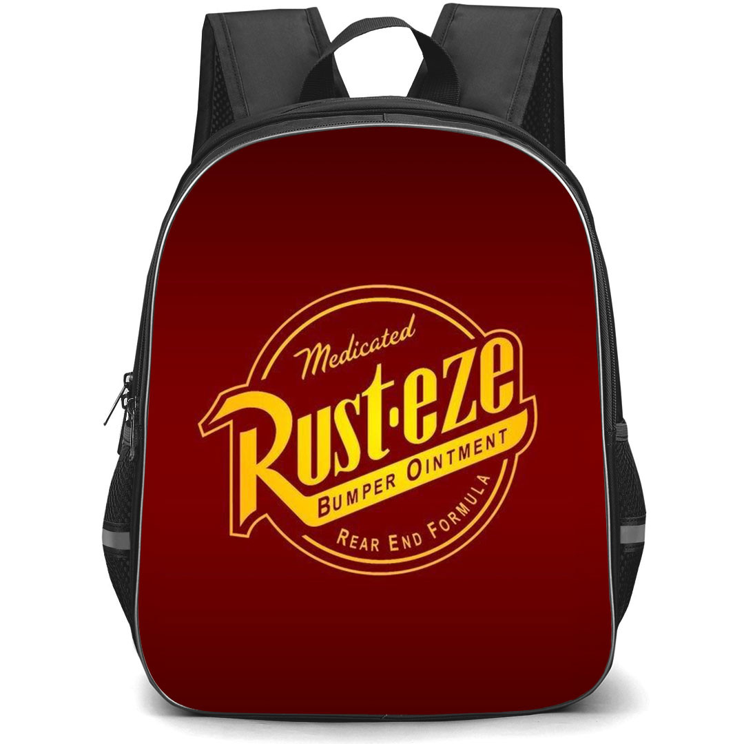 Cars Backpack StudentPack - Cars Rusteze Bumper Logo On Red Background