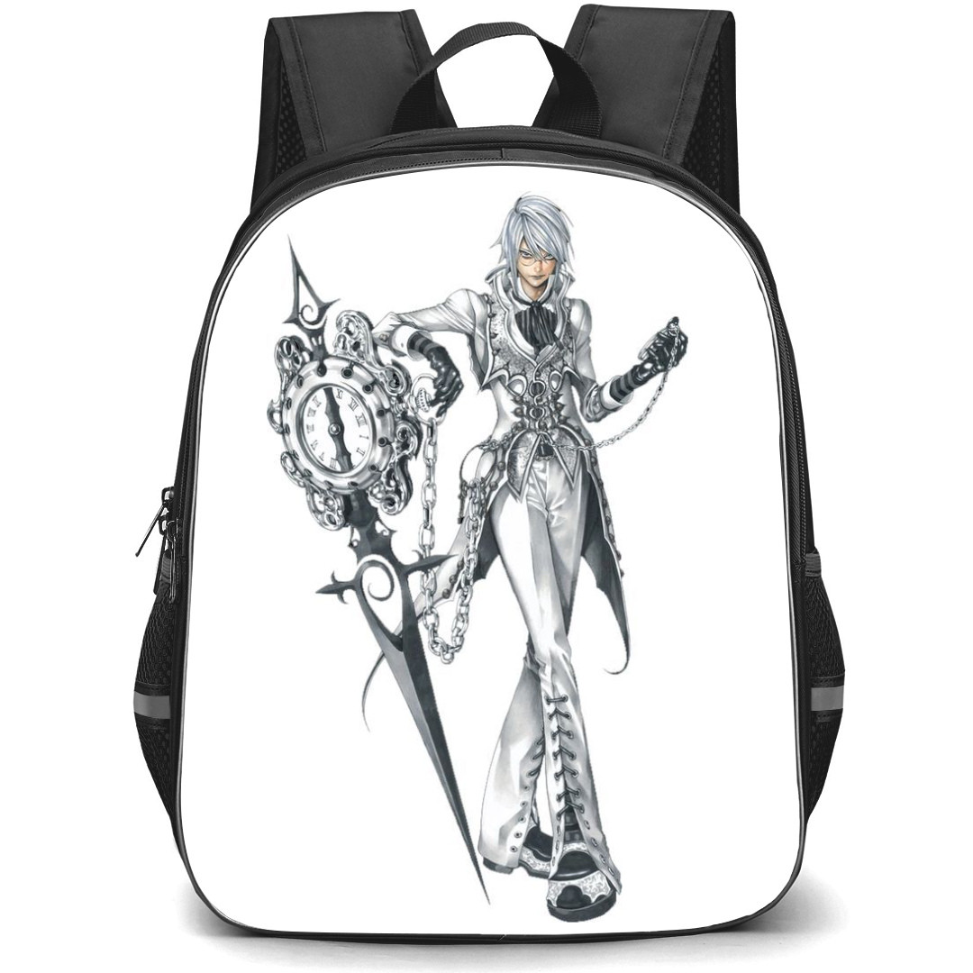 Castlevania Aeon Backpack StudentPack - Aeon Judgment Playable Characters Grayscale Art Poster