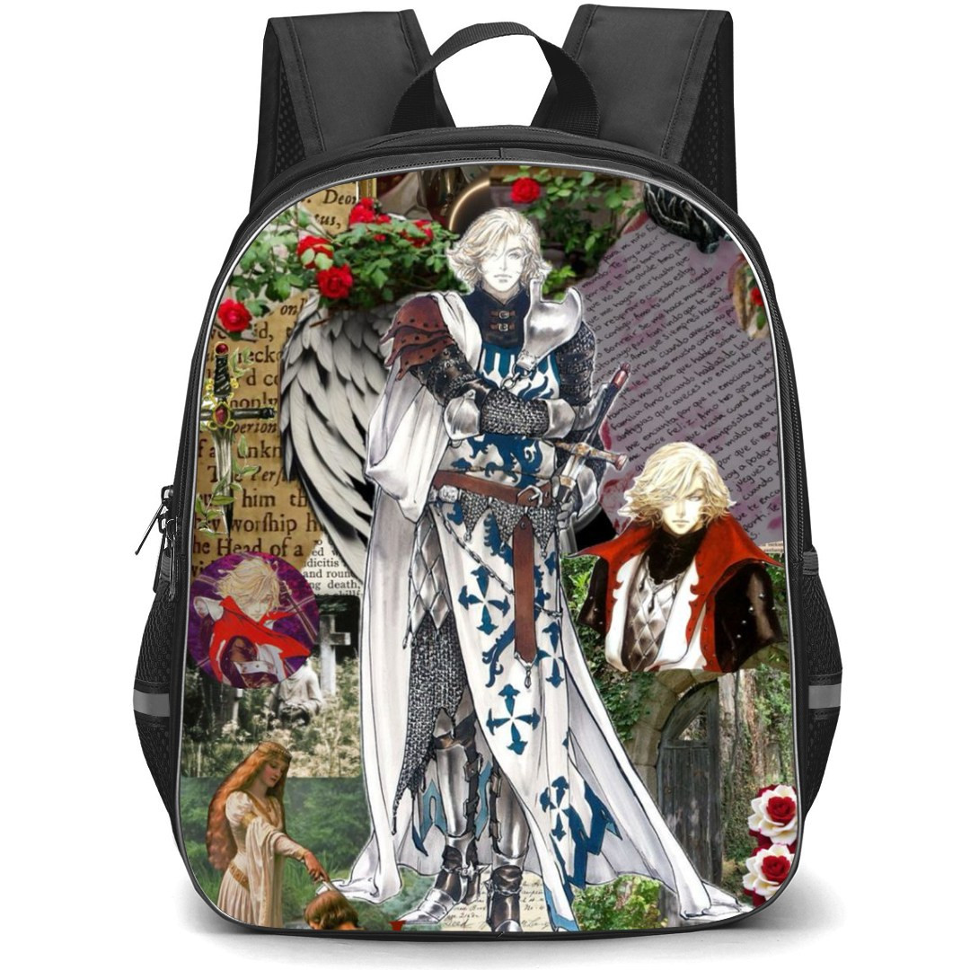 Castlevania Leon Belmont Backpack StudentPack - Leon Belmont Aesthetic Illustration Art Poster
