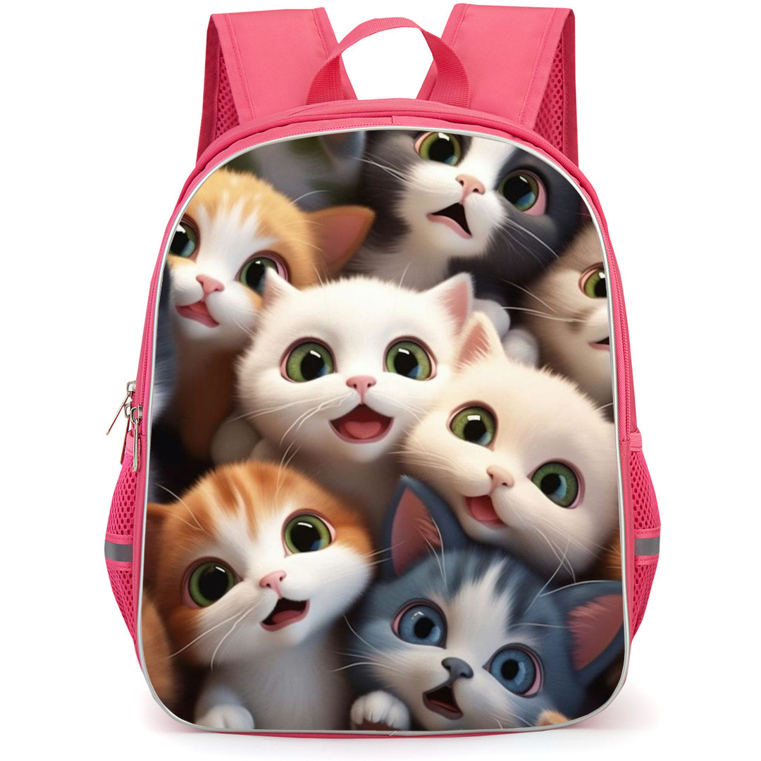 Cat Backpack StudentPack - Cute Baby Cat Smiling Poster