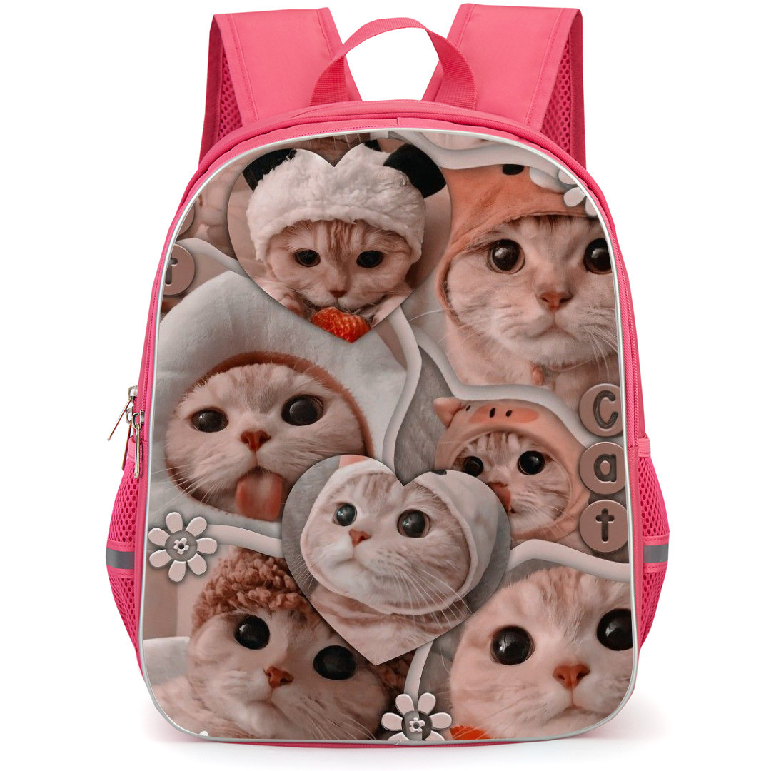Cat Backpack StudentPack - Cute Cat Face Poster