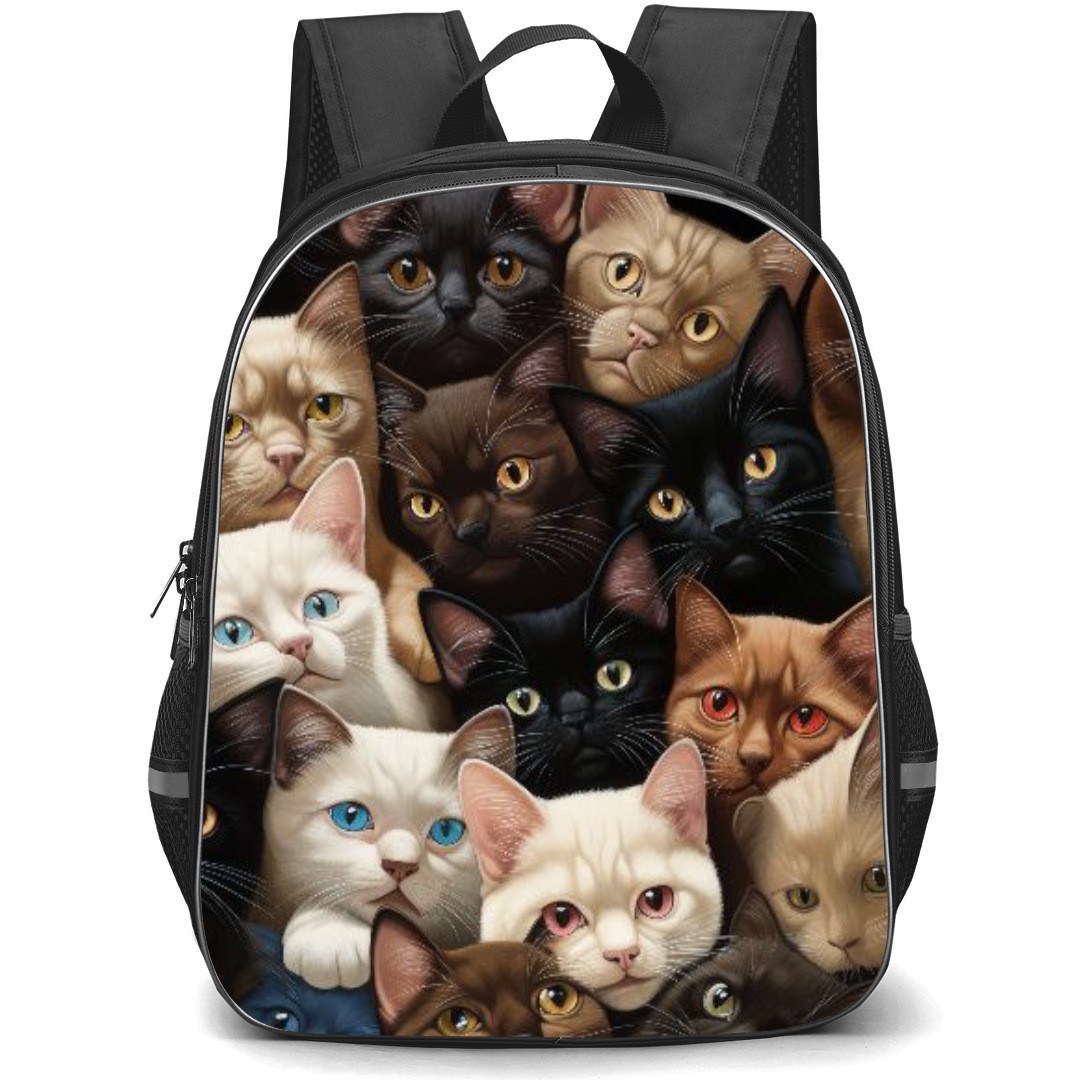 Cat Backpack StudentPack - Cat Group Selfie Poster