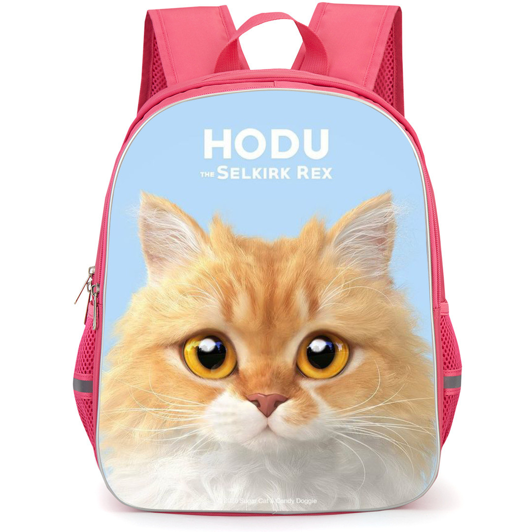 The Selkirk Rex Cat Backpack StudentPack - Hodu The Selkirk Rex Cat Portrait On Blue Background