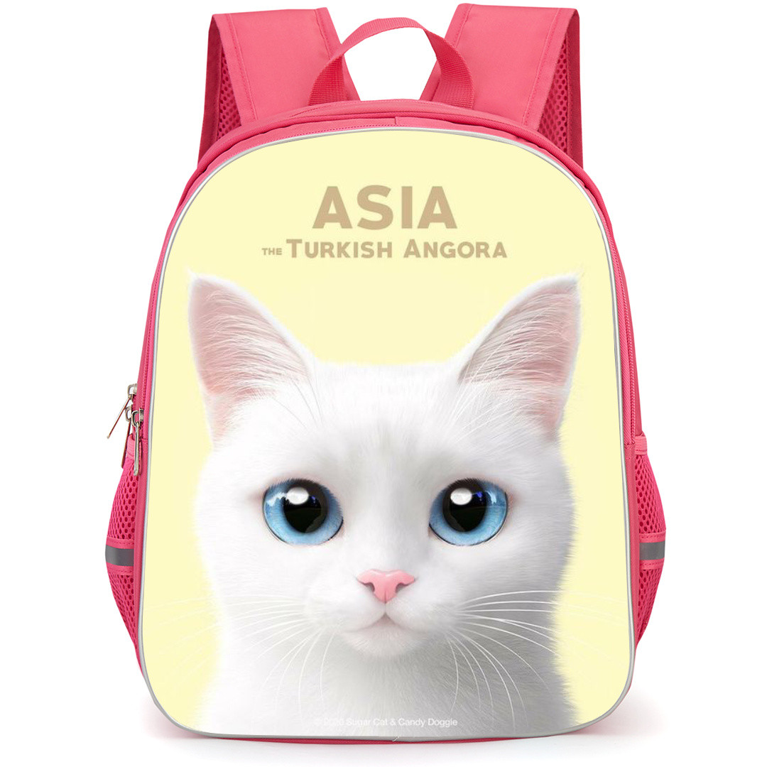 The Turkish Angora Cat Backpack StudentPack - Asia The Turkish Angora Cat Portrait On Beige Background