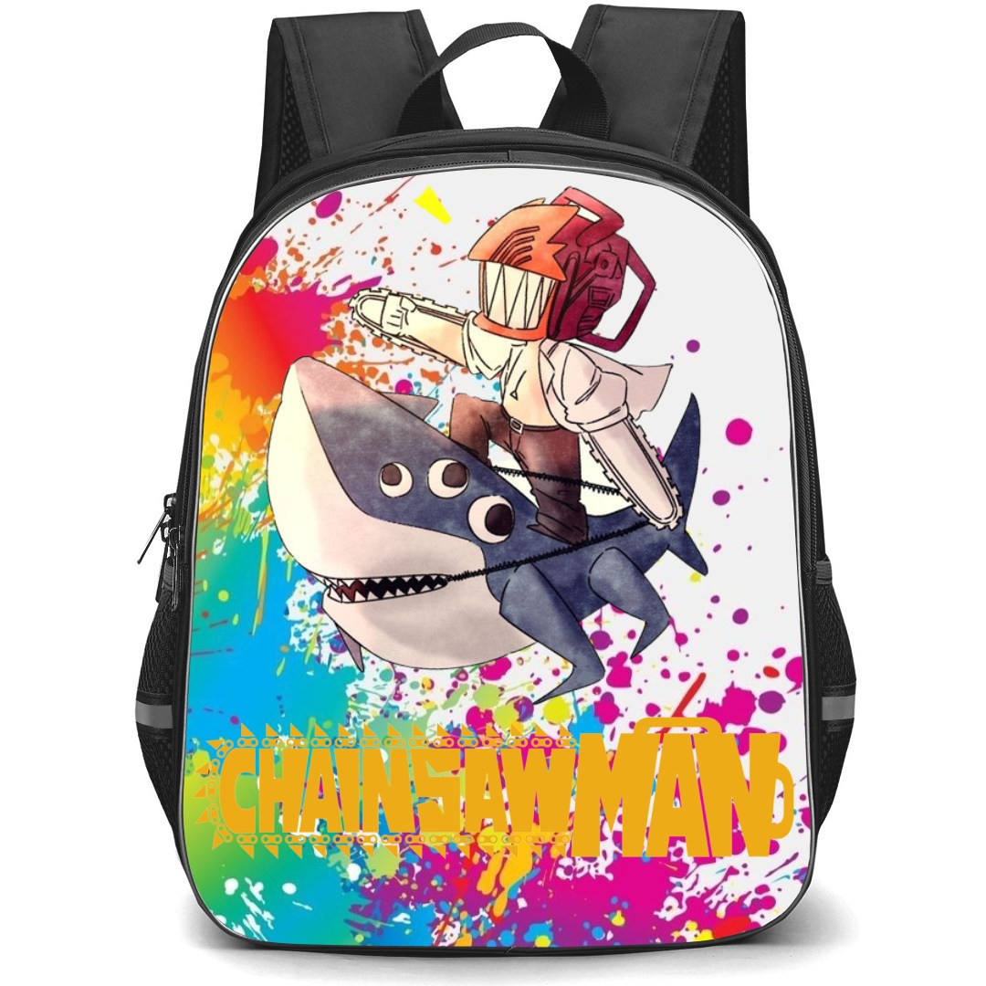 Chainsaw Man Backpack StudentPack - Denji And Beam Cartoon Art Sticker